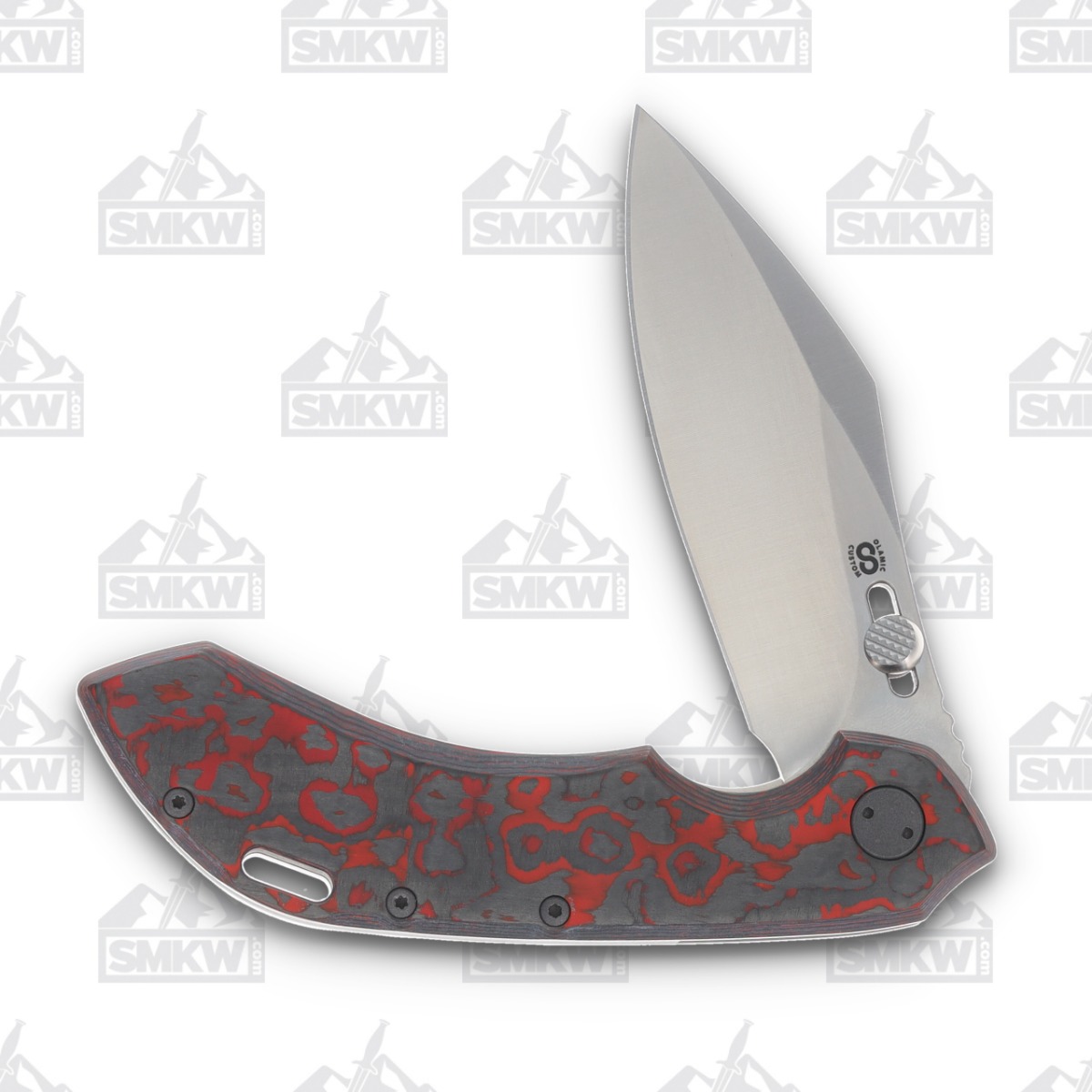 Olamic Wayfarer 247 Folding Knife T-081C Lava Flow FatCarbon/Light Blast T081C View 3