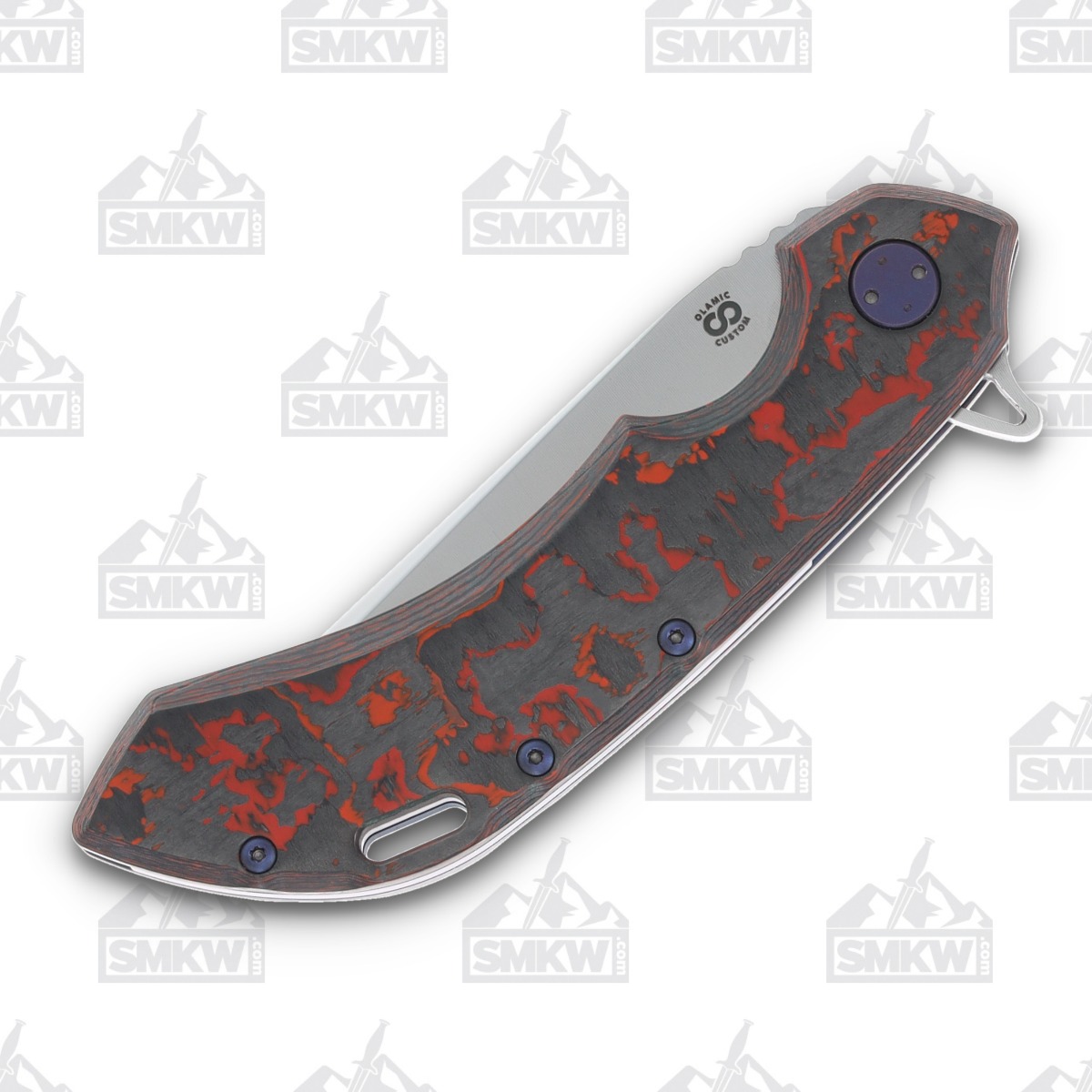Olamic Wayfarer 247 Folding Knife T-069Q Mars Valley FatCarbon/Texwash Ocean T069Q View 5