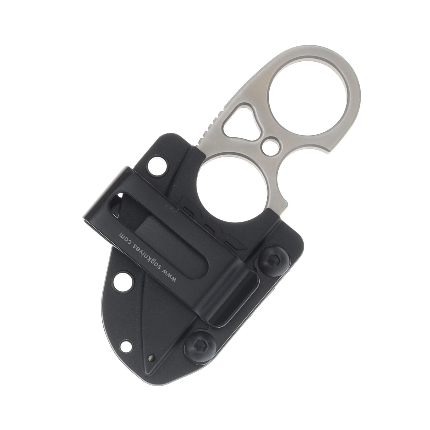 SOG Knives Snarl Fixed Blade Knife 2.3in Plain Satin Sheepsfoot Blade SOGJB01KCP View 5