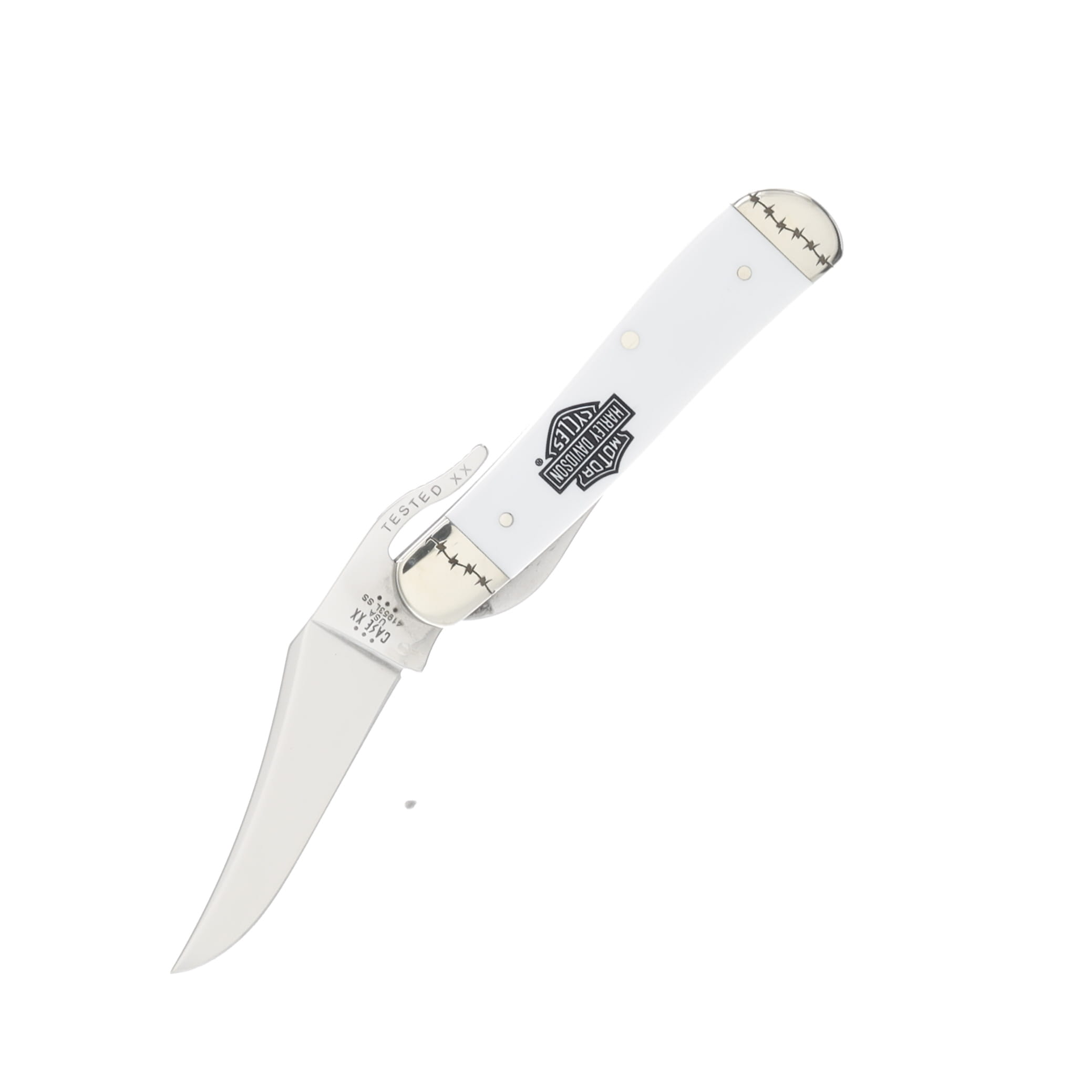 Case XX Harley-Davidson White Synthetic RussLock Folding Knife CA52249 View 2