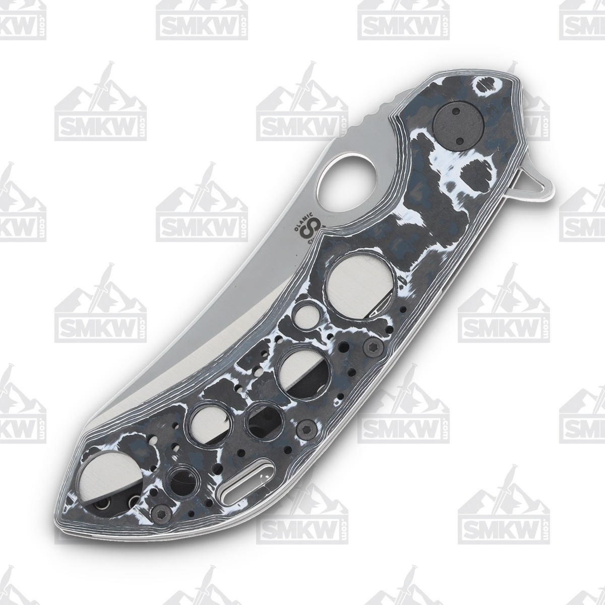 Olamic Wayfarer 247 Folding Knife T-091M White Storm FatCarbon/Dark Blast T091M View 5