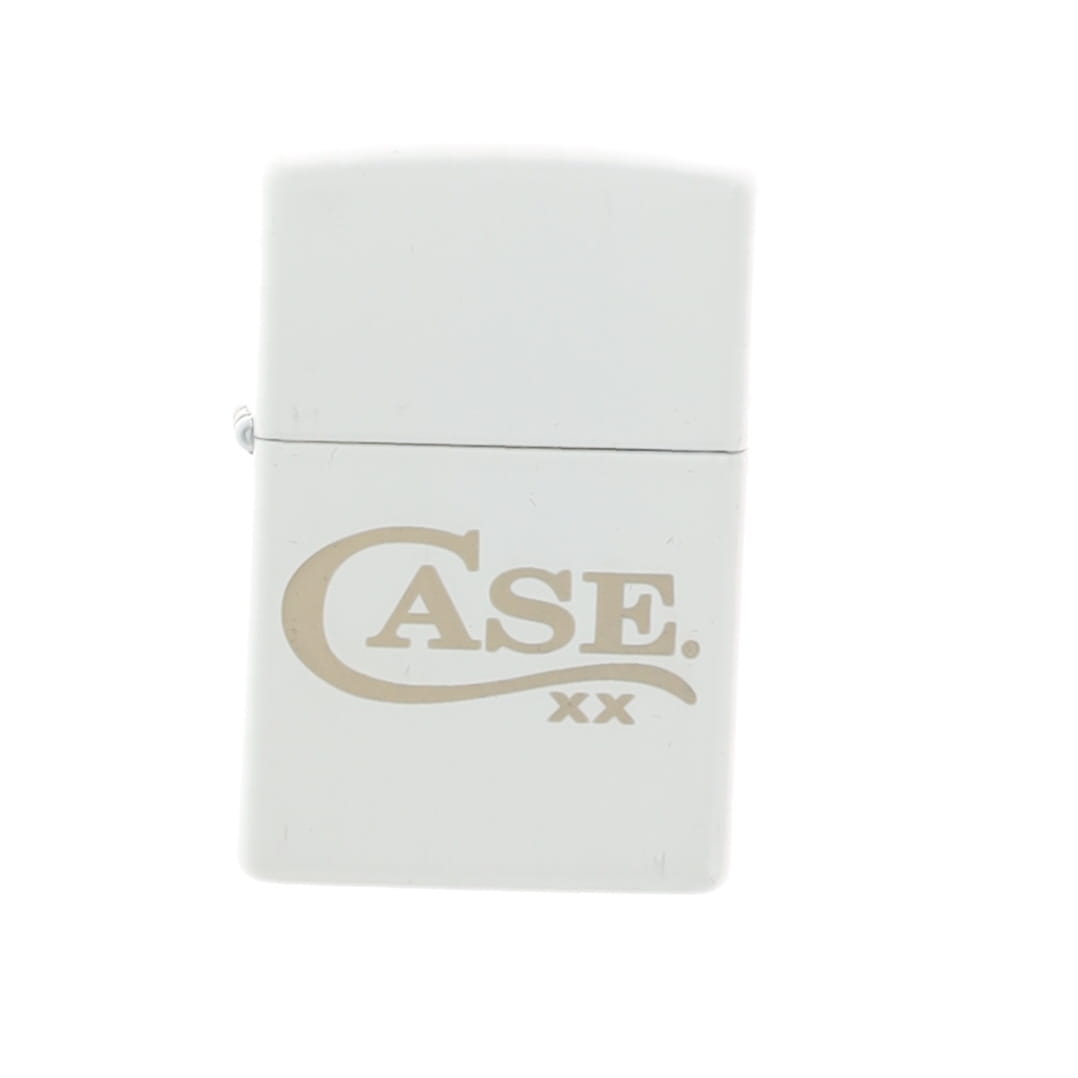 Zippo White Matte Lighter Case Knives Long Tail C Logo CA52256 View 1