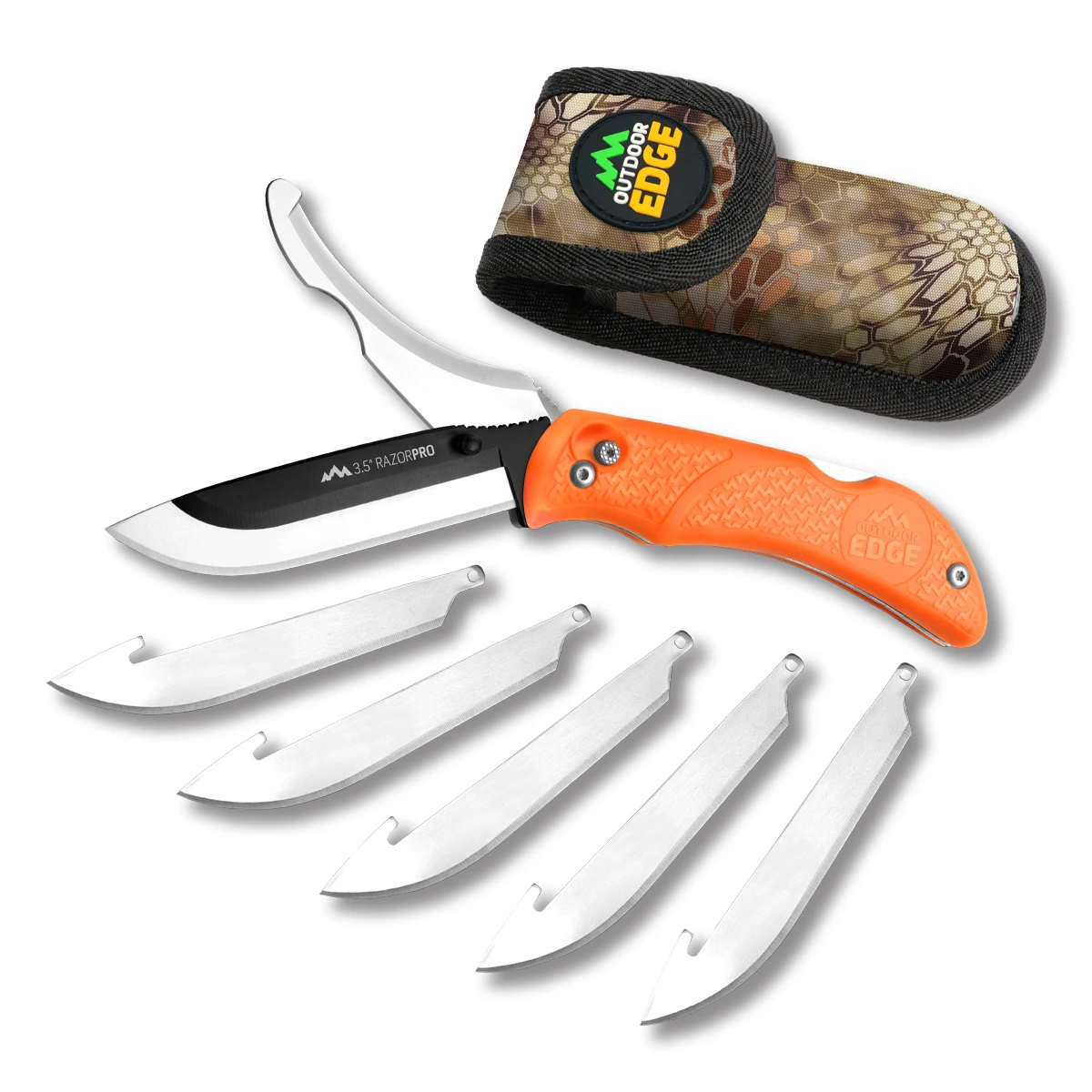 Outdoor Edge Knives RazorPro G Blaze Orange Double Blade Hunting Knife OERO-20C View 9