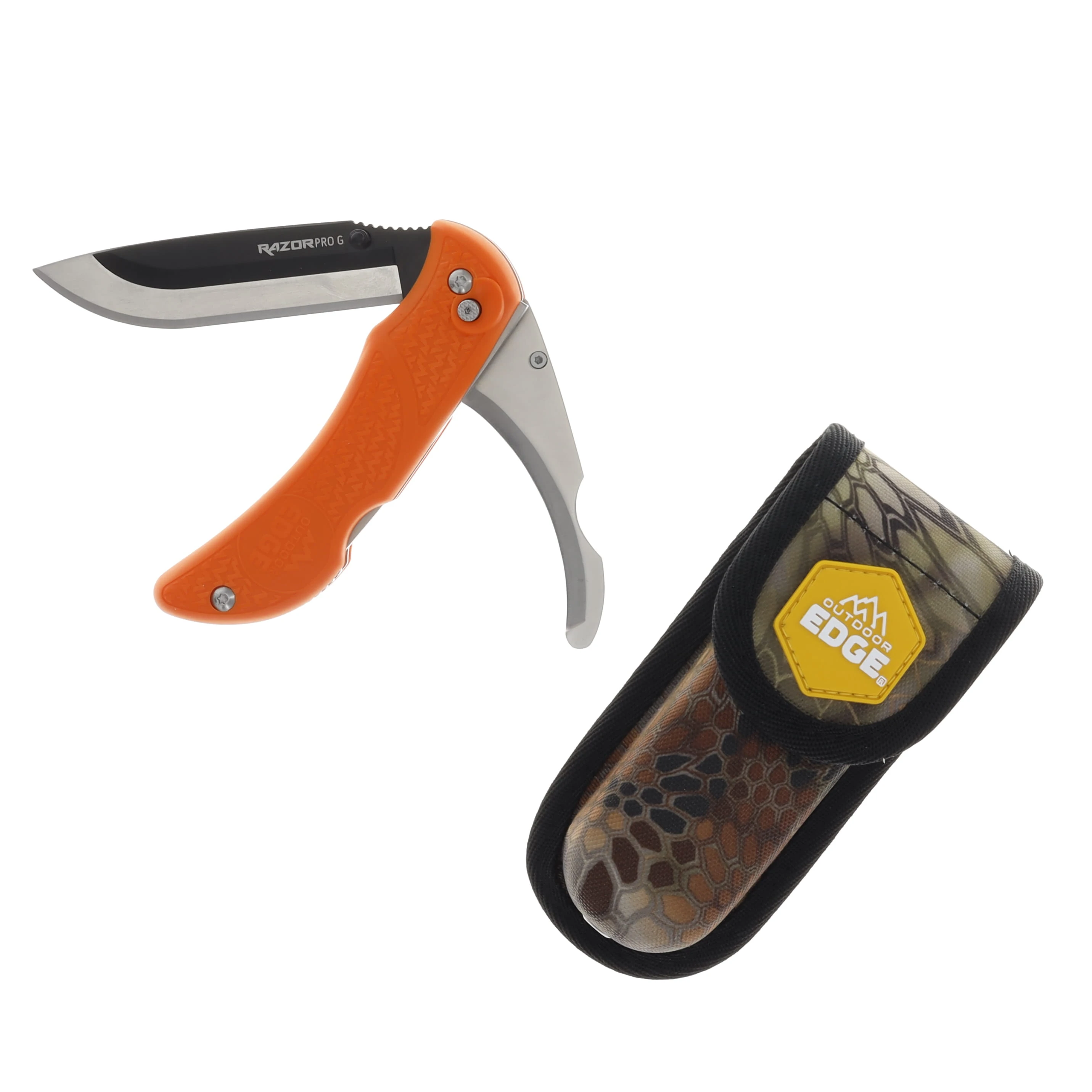 Outdoor Edge Knives RazorPro G Blaze Orange Double Blade Hunting Knife OERO-20C View 1