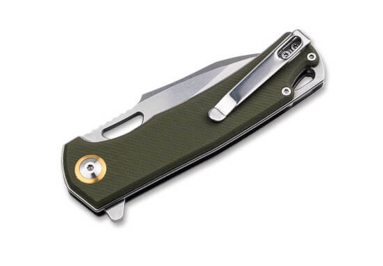 Boker Magnum Skesis Folding Knife 3.27in Plain Green G10 Spear Point BK01SC008 View 2
