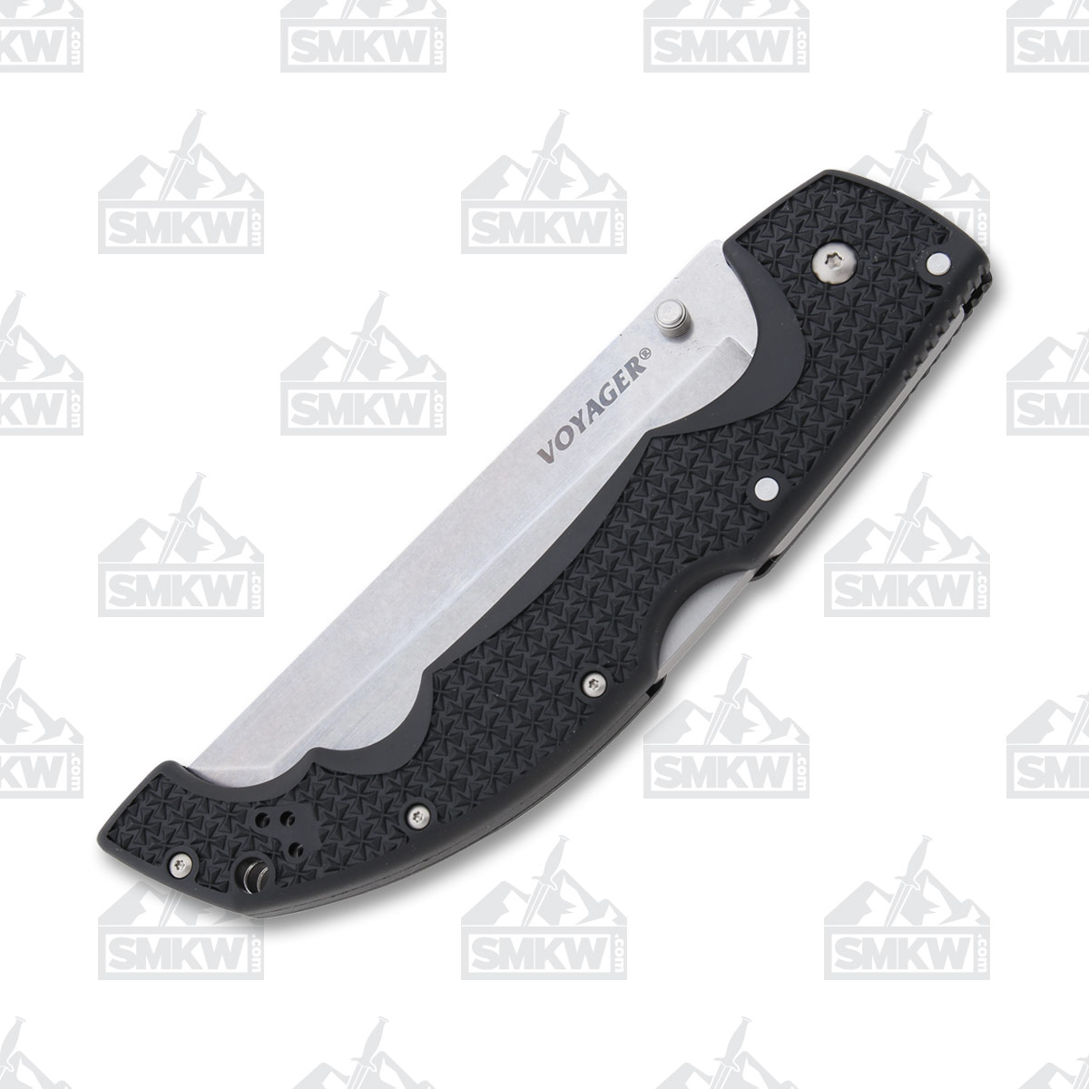 Cold Steel XL Voyager Folding Knife 5.5in Stonewash Tanto Serrated Blade CS29AXTS View 5