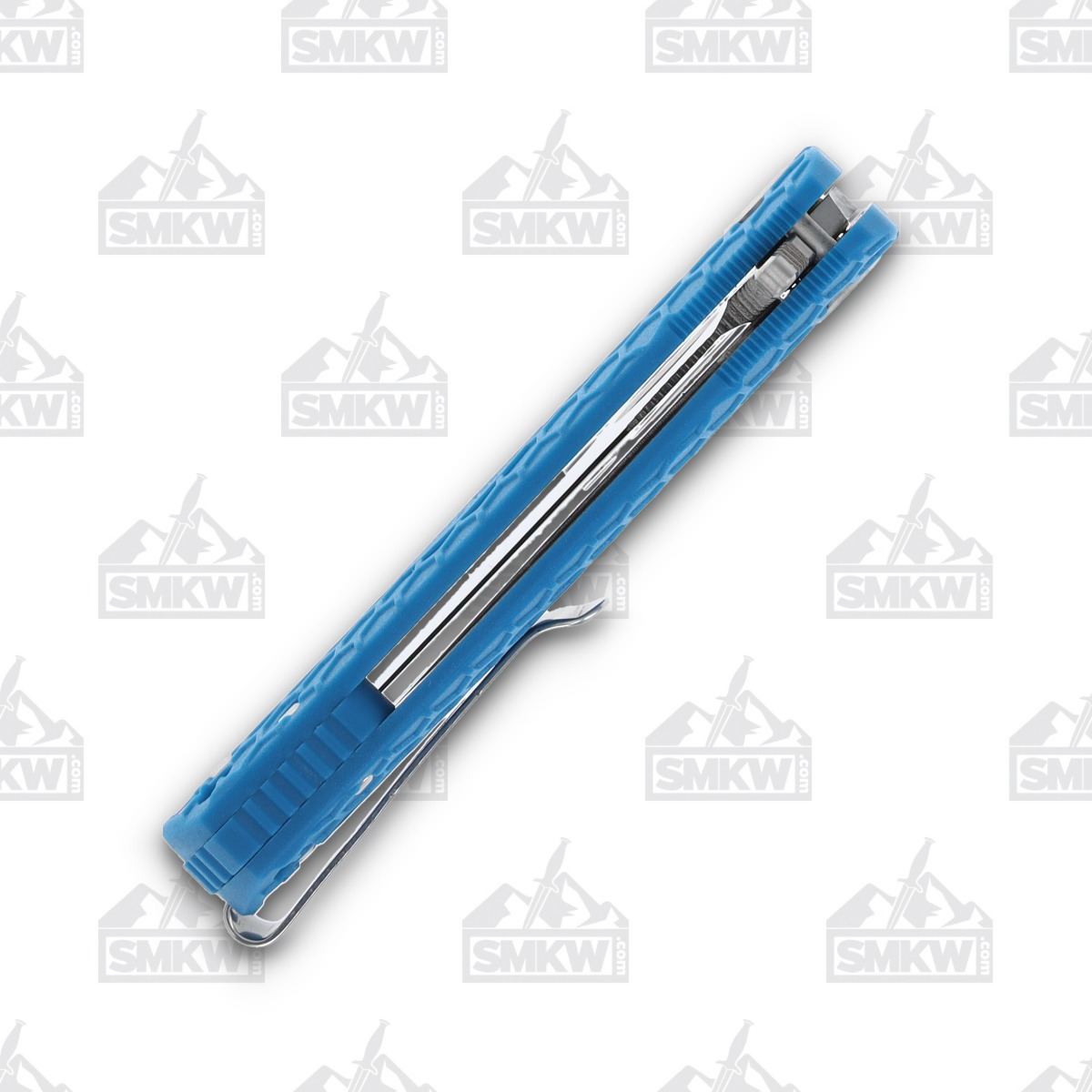 Honey Badger Knives Small Opener Folding Knife Blue 2.8in Drop Point Blade HB1074 View 8
