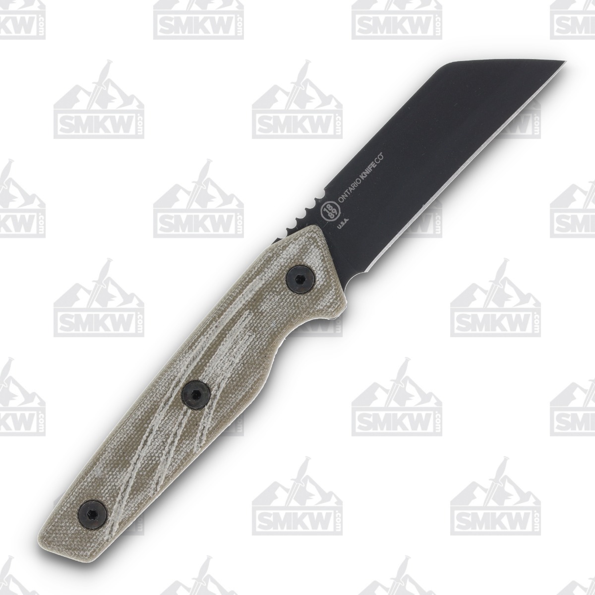 Ontario Small Besra 3.25in Plain Sheepsfoot Fixed Blade Tan OKC9002 View 2