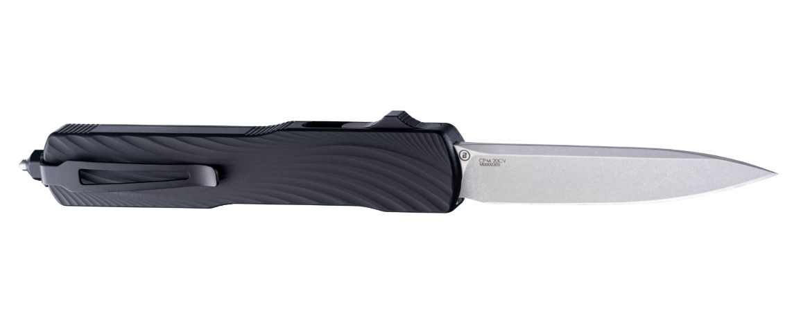Hogue Counterstrike OTF Automatic Knife Black - 3.35in Tumbled Drop Point Plain AUHG34879 View 2