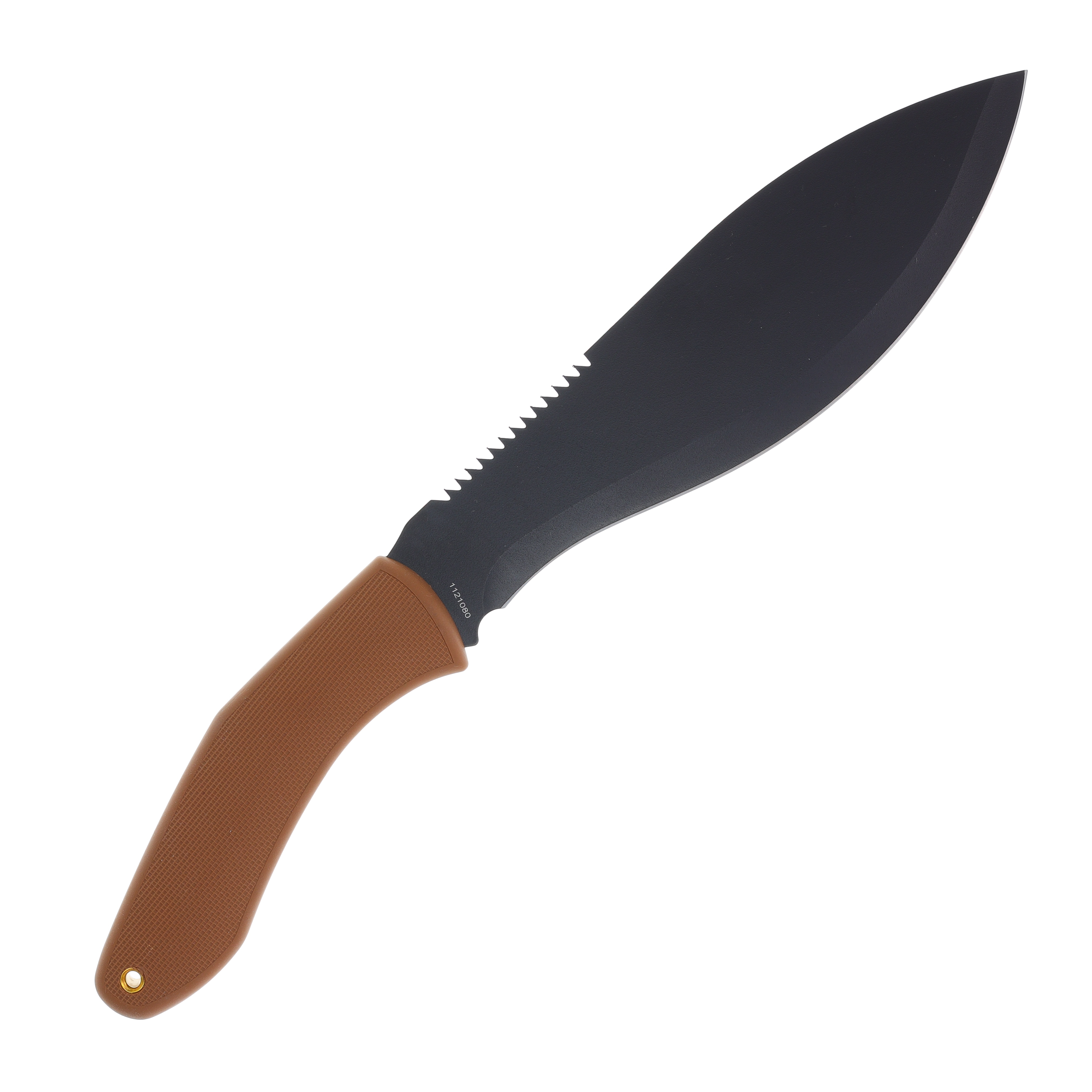 Schrade Frontier Machete Brown 10.75 Inch Plain Black Oxide Machete 1121081 View 3