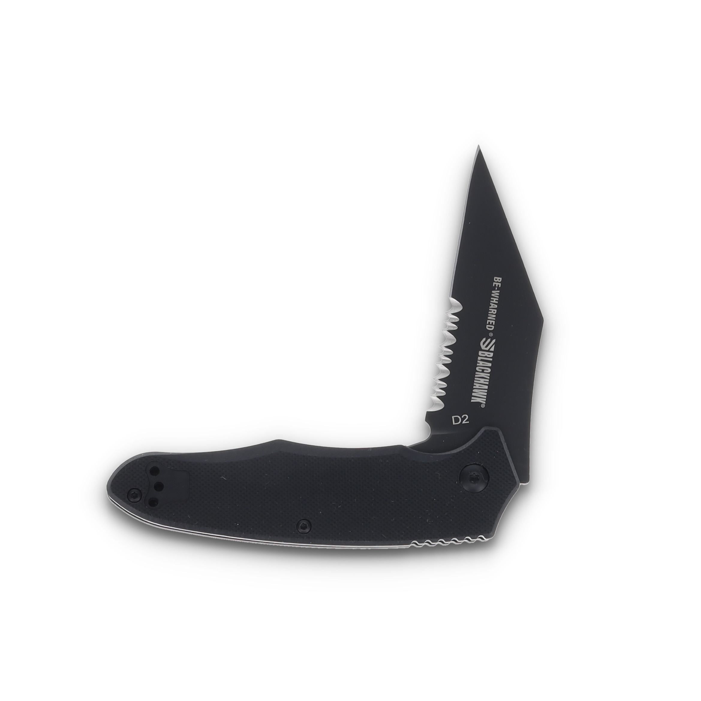 Blackhawk Be-Wharned Black G-10 Sideliner Partially Serrated Folding Knife BH15BW211BK View 3