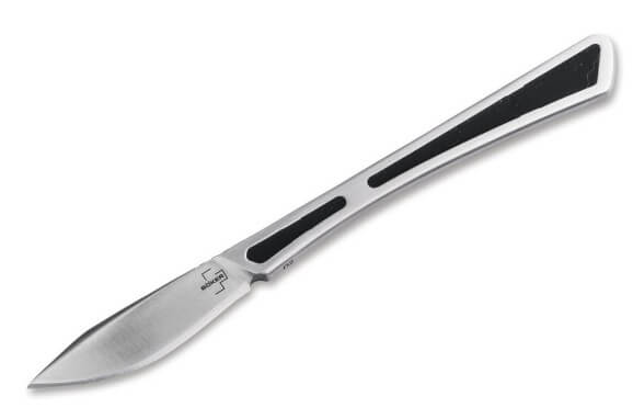 Boker Plus Scalpel 1.65in Satin Drop Point Fixed Blade Knife BK02BO072 View 3
