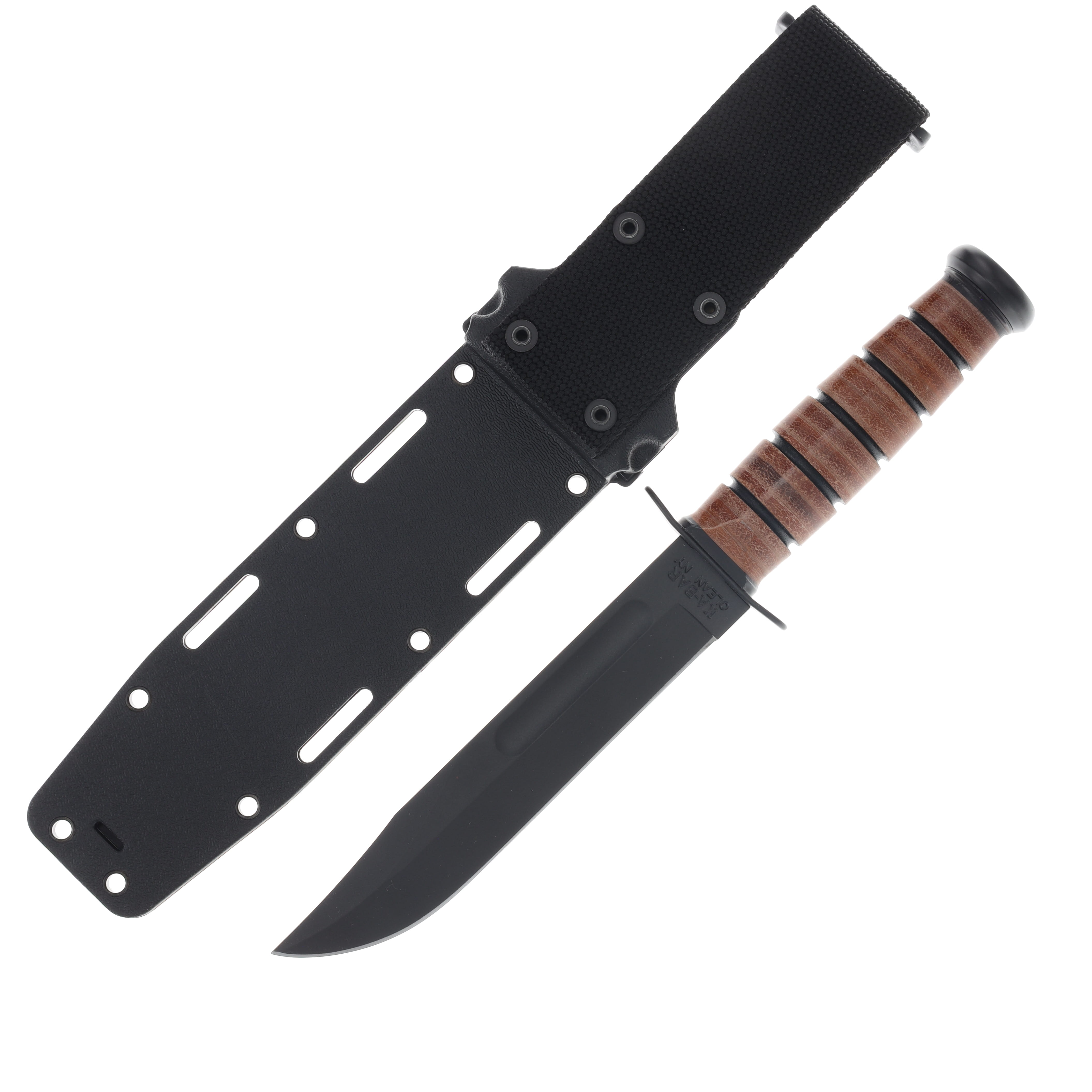 KA-BAR USMC Fighting Knife 7in Clip Point Straight Edge Fixed