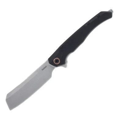 Kershaw Strata Cleaver Folding Knife Black G10 4in Stonewash Blade KS2078 View 1
