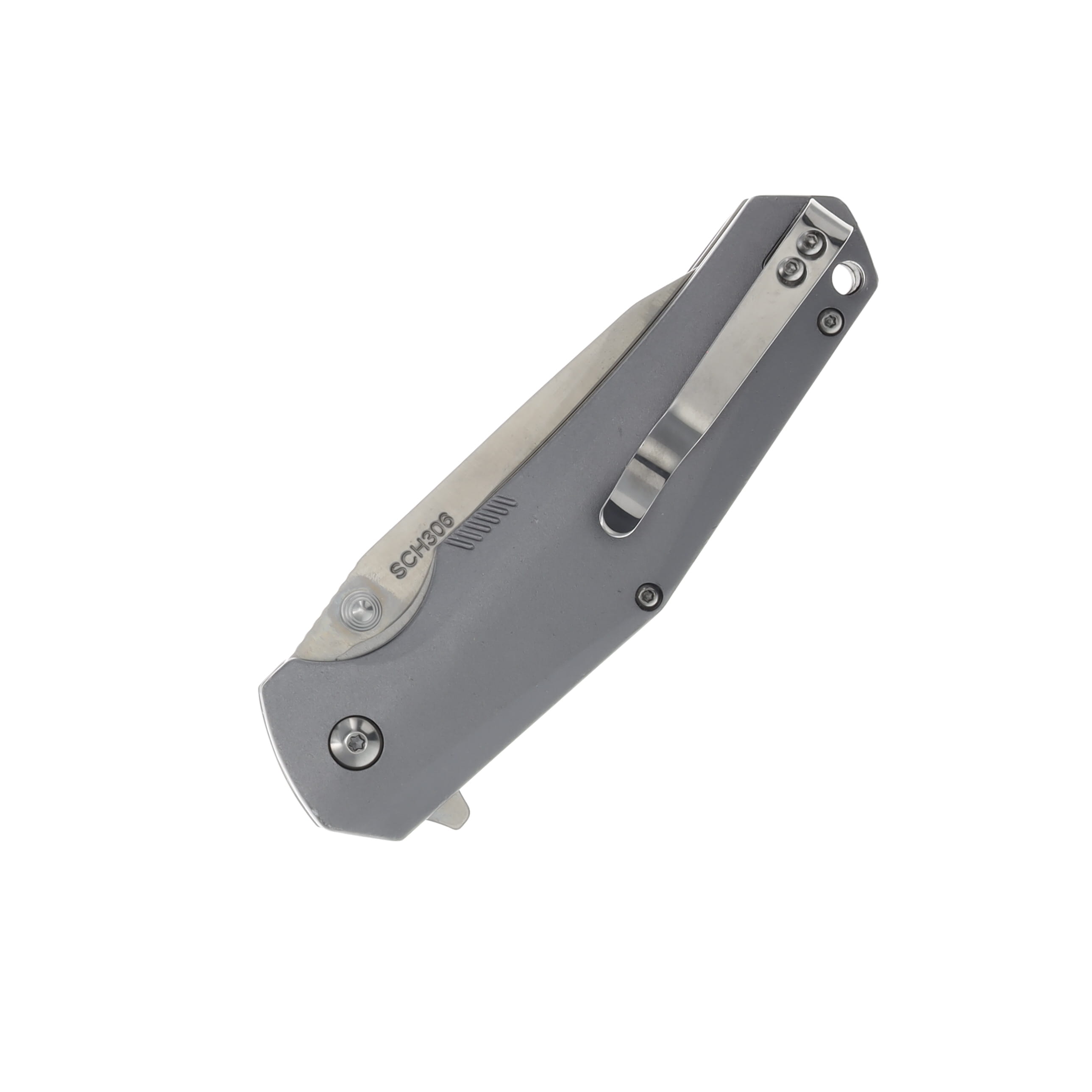 Schrade 306 UltraGlide Linerlock Folding Knife Gray 3.5in Drop Point SCH306 View 2