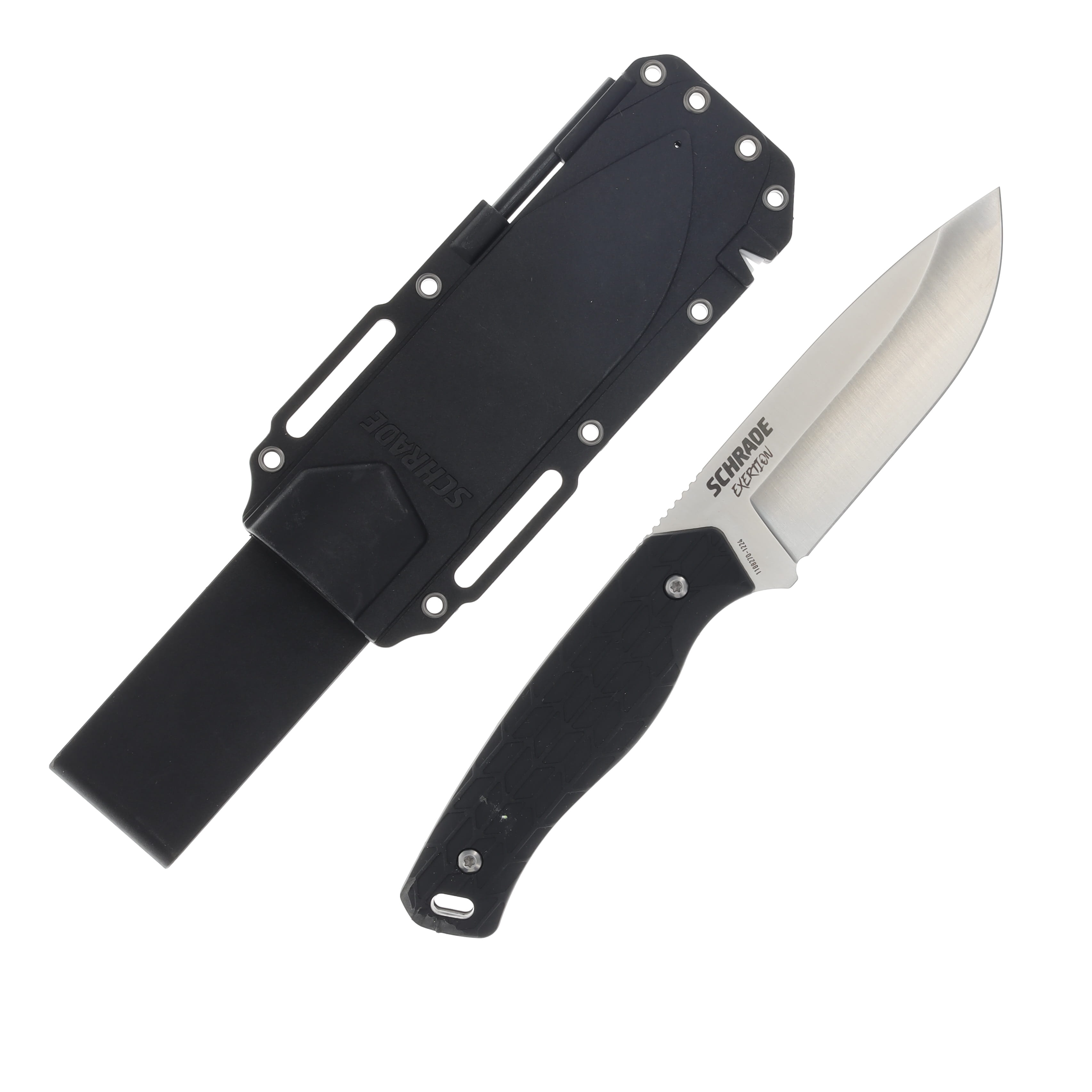 Schrade Exertion 3.75in Satin Drop Point Fixed Blade 1159309