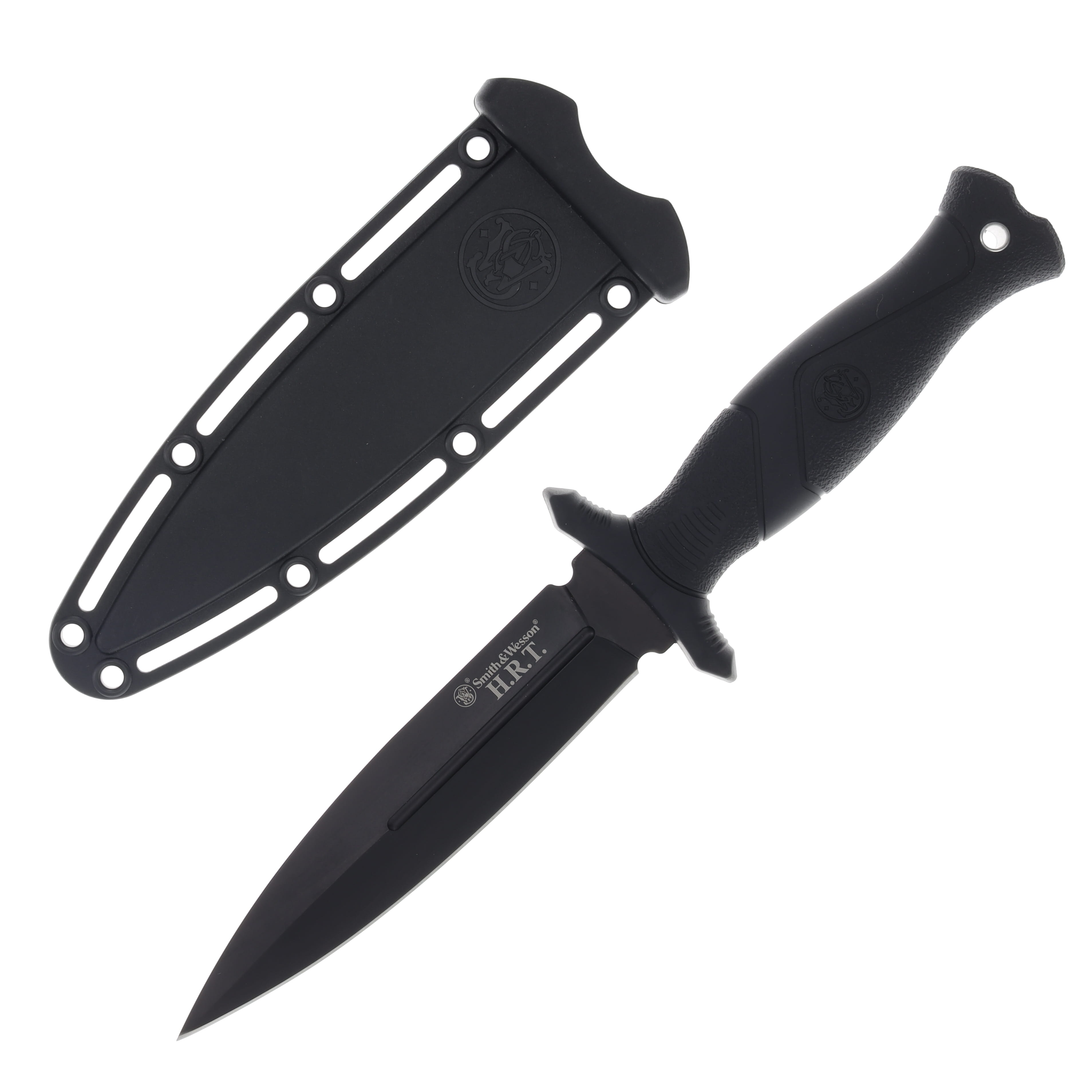 Smith and Wesson HRT Boot Knife Fixed Blade Black 5.5in Spear Point 1182573 View 1