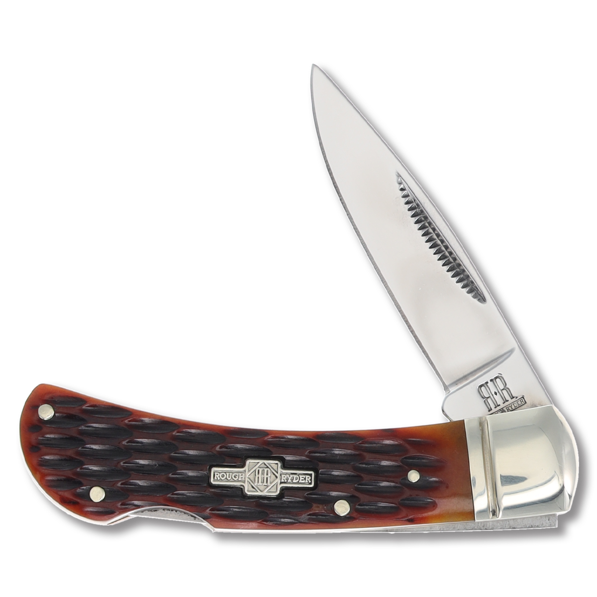 Rough Ryder Small Lockback Folding Knife Brown Jigged Bone RR461 View 2