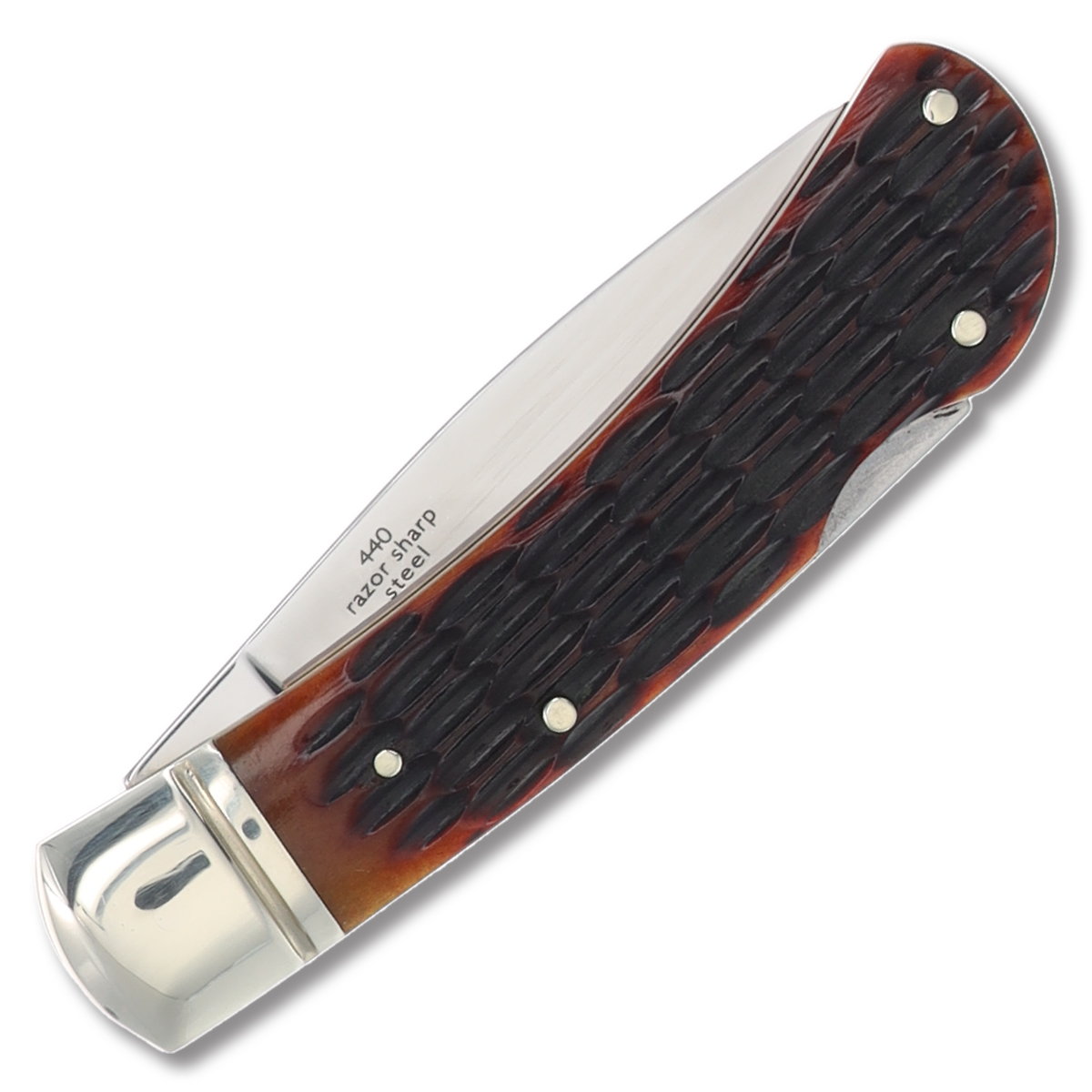 Rough Ryder Small Lockback Folding Knife Brown Jigged Bone RR461 View 5