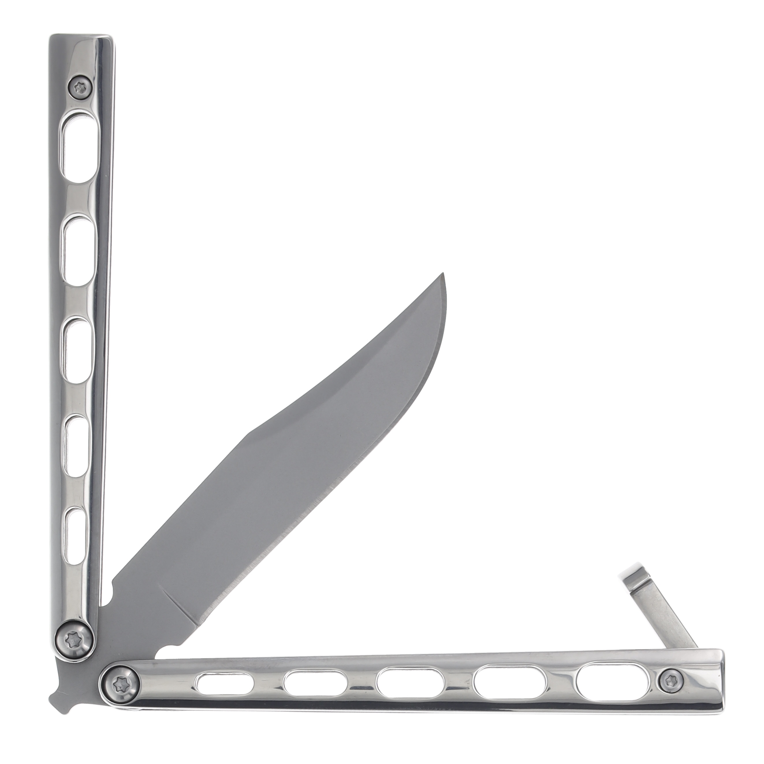 Bear & Son 4" All Stainless Butterfly Knife BRSS13 View 4