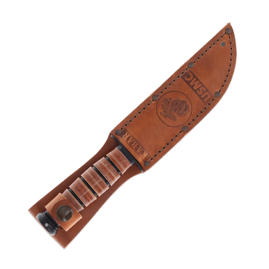 KA-BAR USMC Short Fighting Knife 5.25in Clip Point Plain Fixed Blade KA1250 View 8