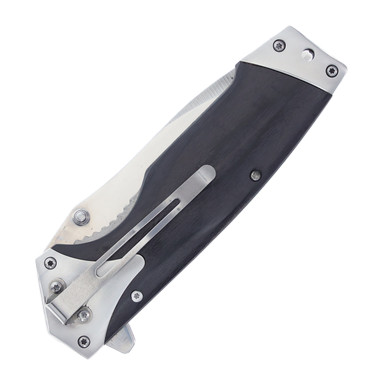 Sharps Cutlery Black Pakkawood Linerlock Folding Knife View 4