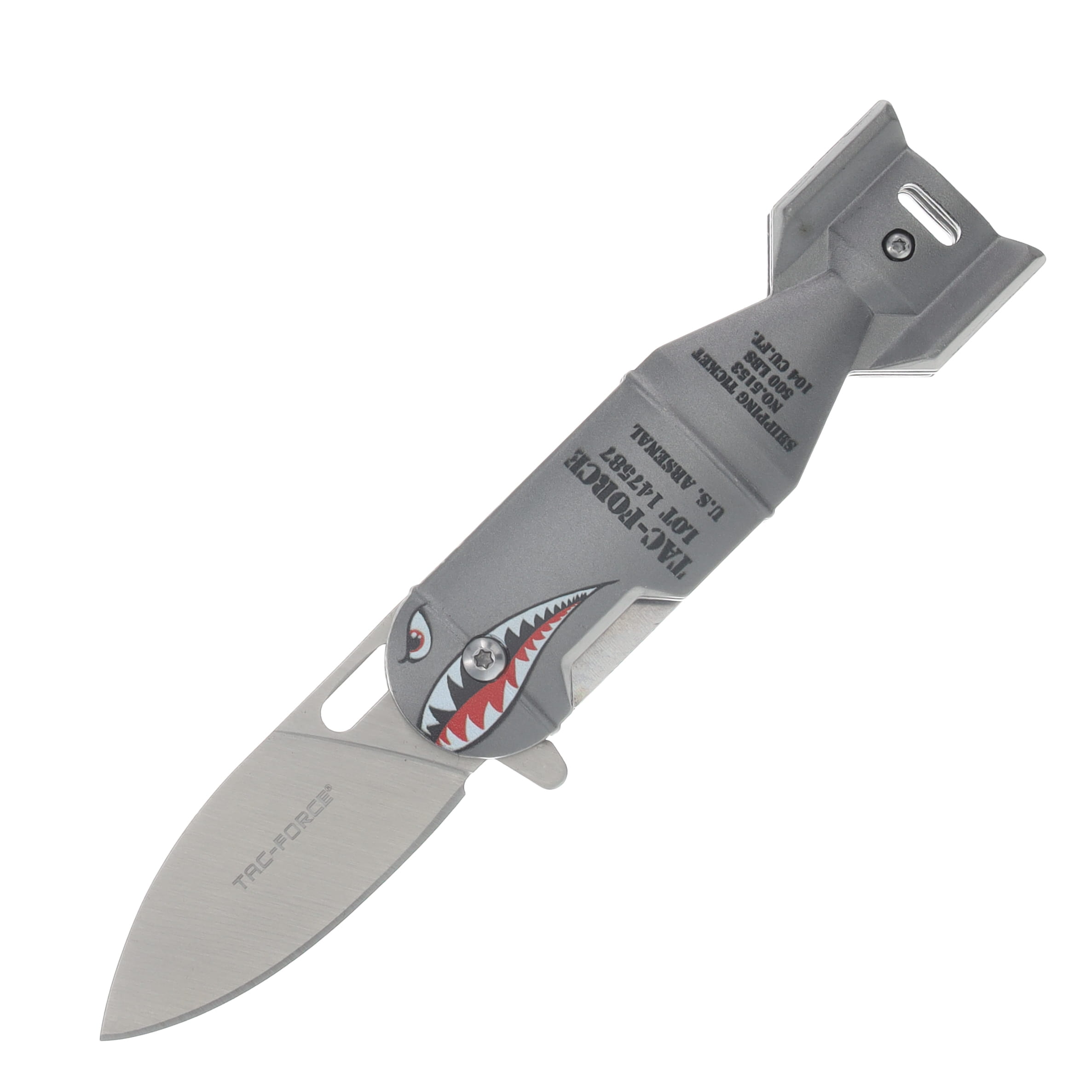 Tac Force Assisted Flying Tiger Folding Knife 2.25in 3Cr13 Steel Gray MCTF1039GY View 1