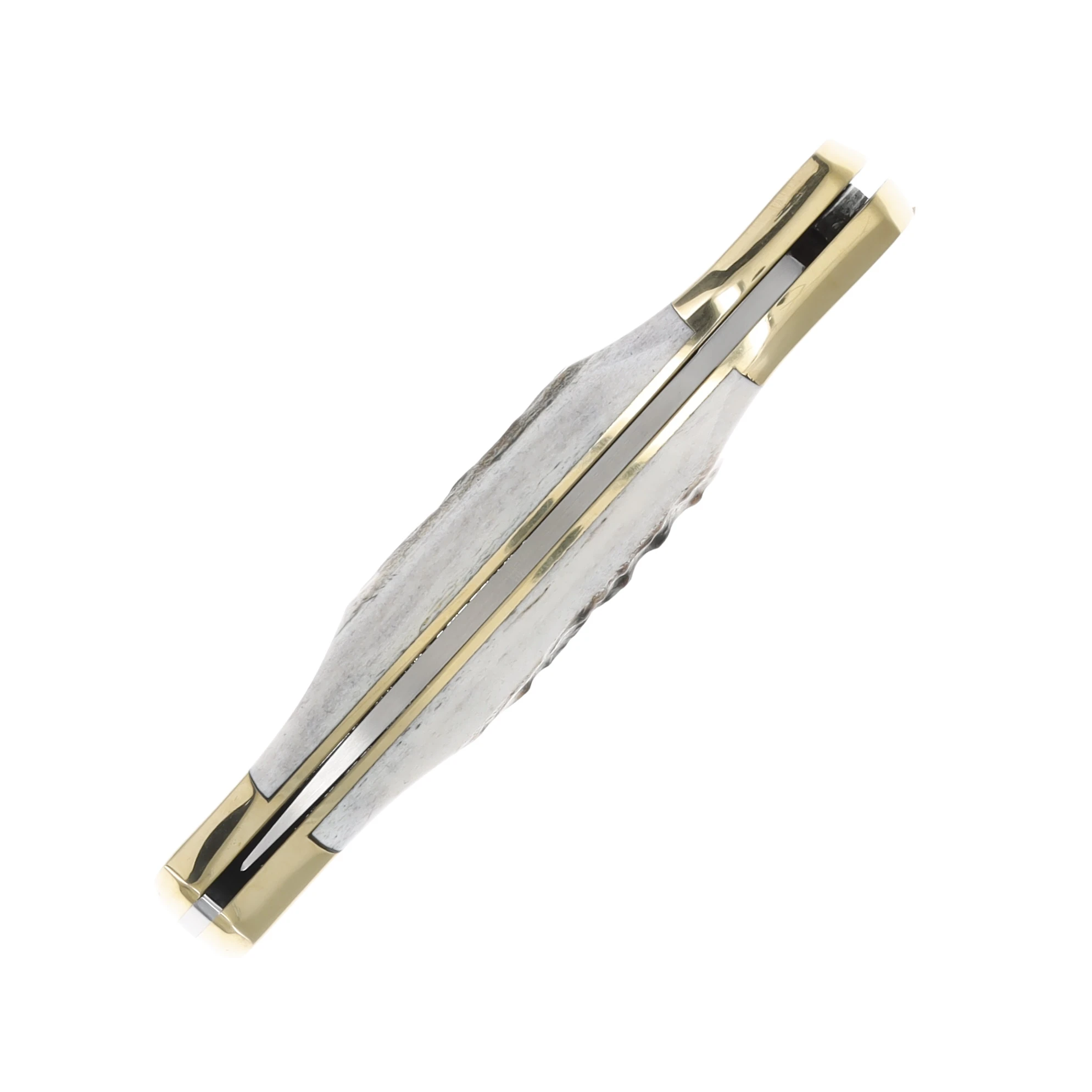 Schrade Genuine Stag Lockback 3.75in Satin Drop Point SCH9 View 8