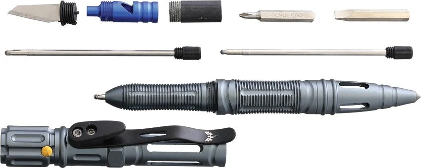 Combat Ready Tactical Pen Aluminum LED Flashlight Glass Breaker CBR374 View 1