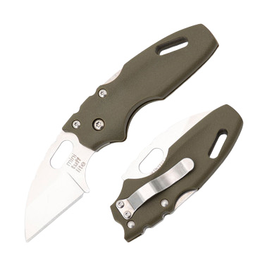 Cold Steel Mini Tuff Lite Folding Knife OD Green 2in Wharncliffe CS20MTGD View 1