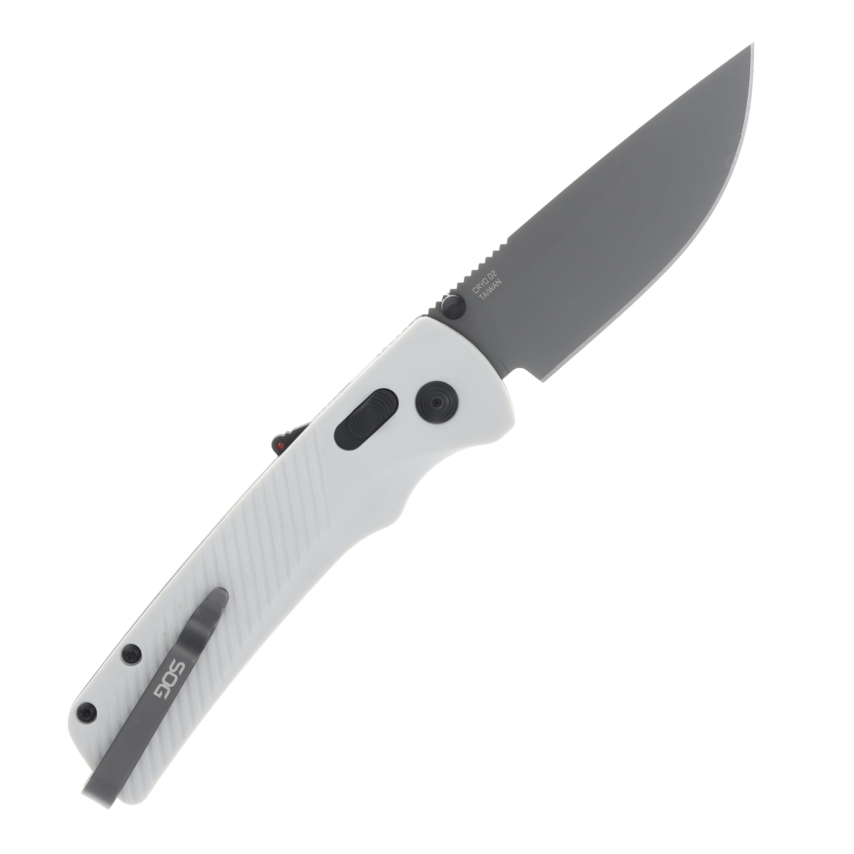 SOG Knives Flash AT Folding Knife Concrete Cool Gray 3.45in Drop Point SOG-11-18-10-41 View 2