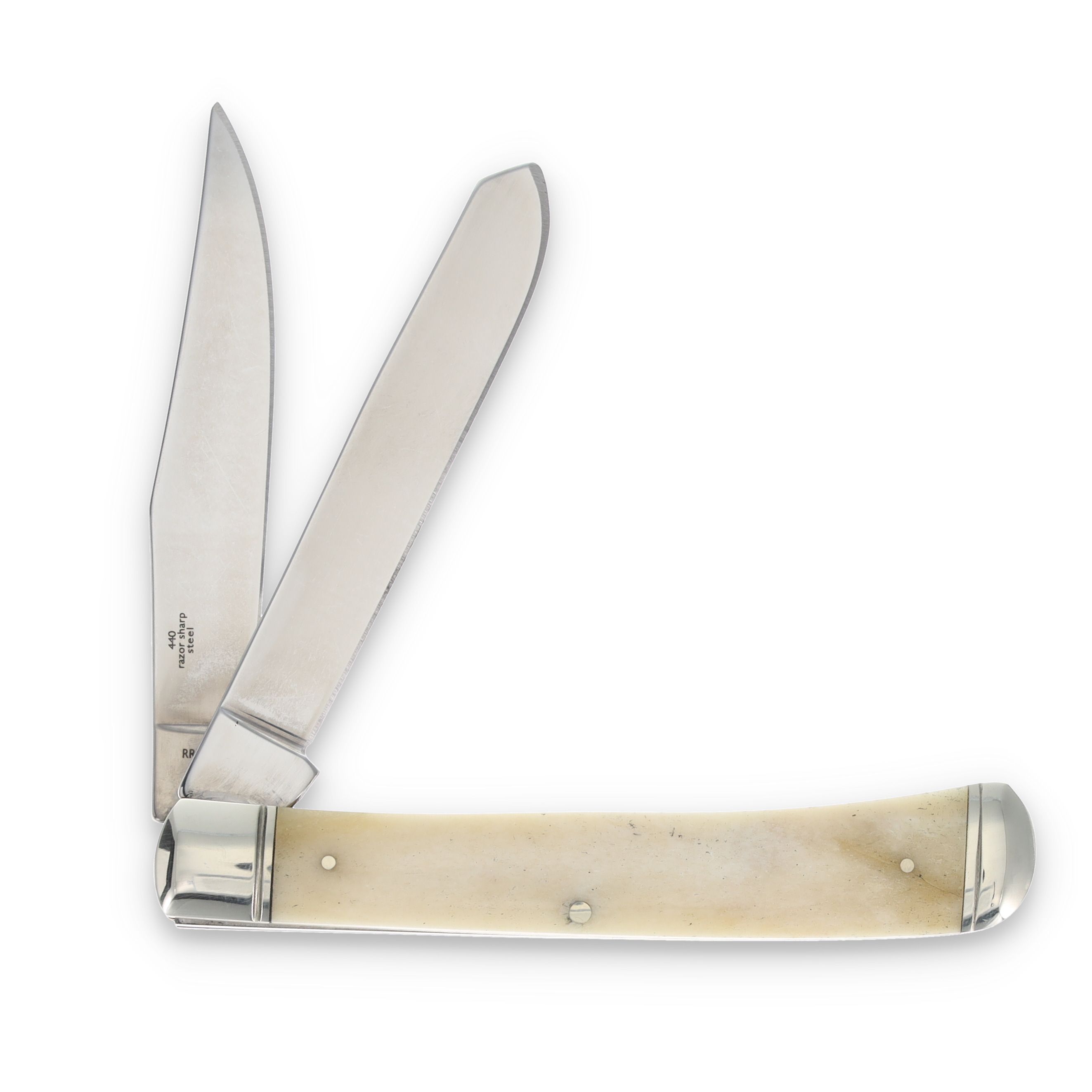 Rough Ryder Happy Easter White Smooth Bone Trapper Folding Knife RR22034WHE View 2