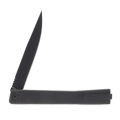 Ocaso Knives Solstice Folding Knife Black 3.5in Straight Back Blade View 6