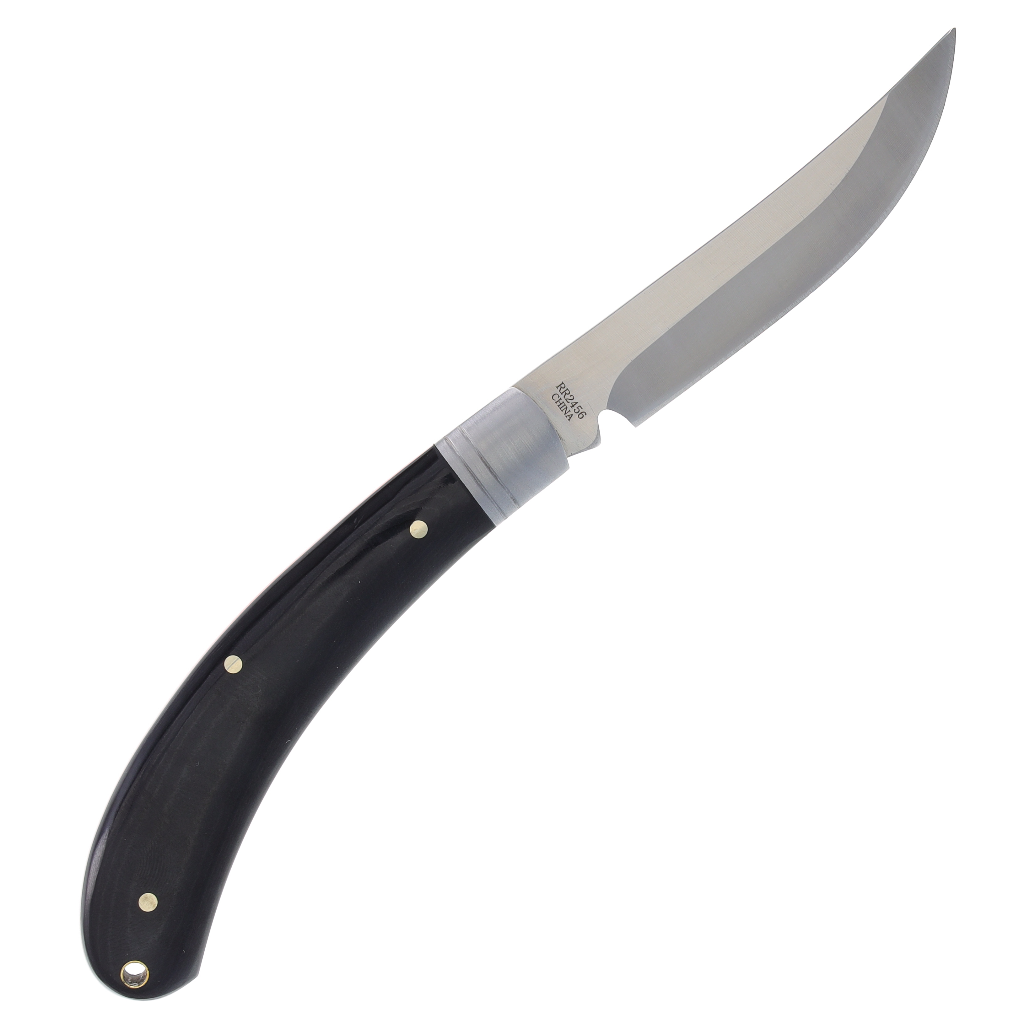 Rough Ryder Black Micarta Large Bow Trapper Folding Knife RR2456