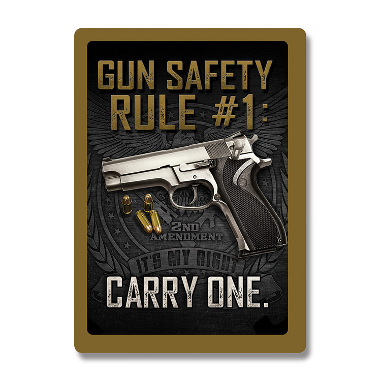 Gun Safety Tin Sign REP1461 View 1
