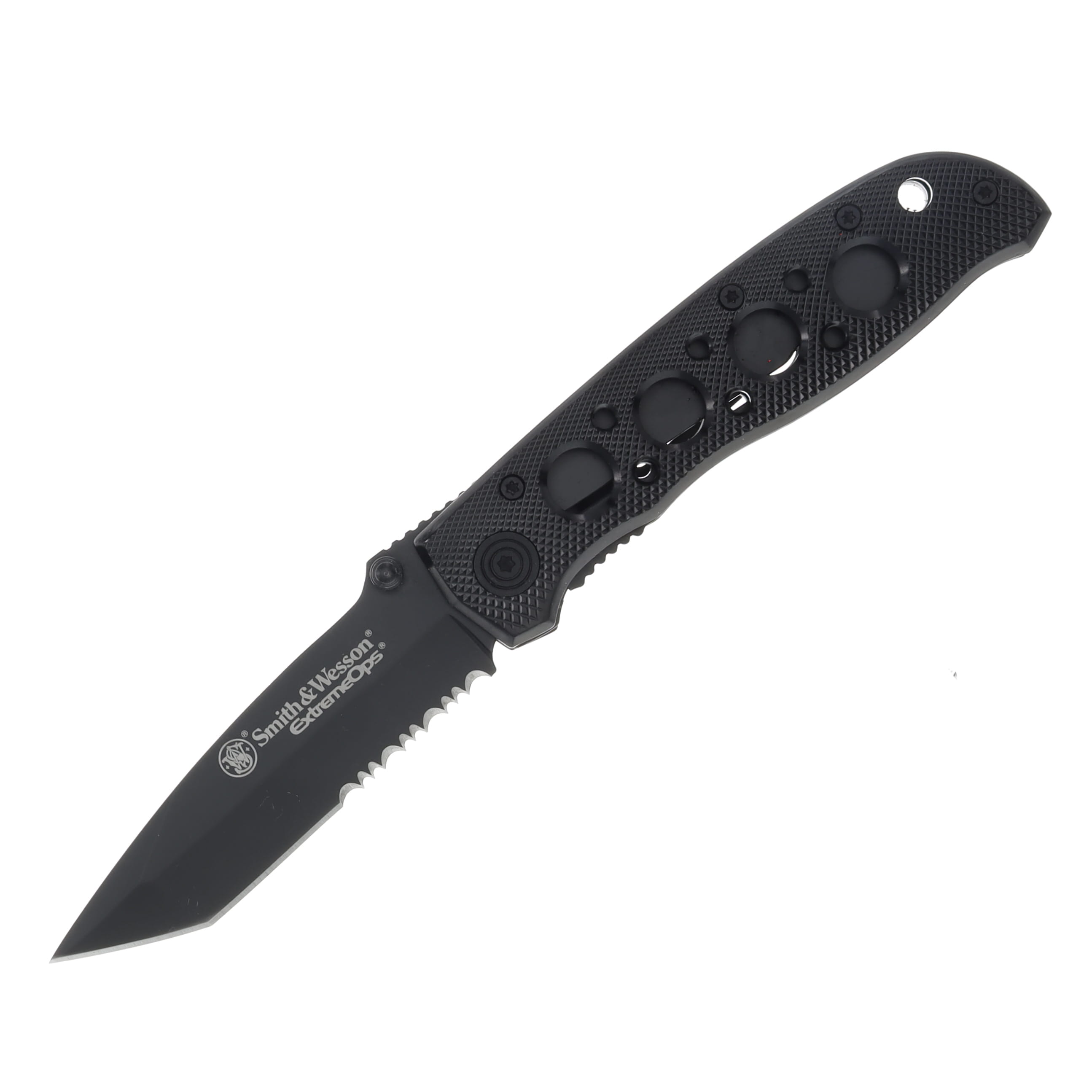 Smith & Wesson Extreme OPS Gray 3.25in Partially Serrated Gray Tanto SWCK5TBS View 1