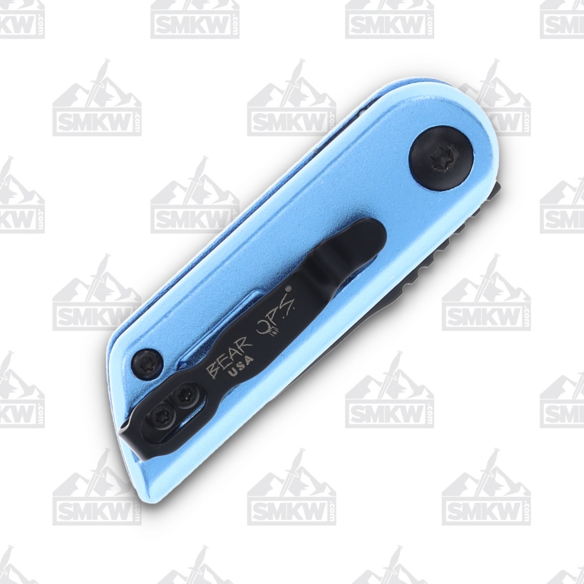 Bear & Son Bold Action XIV Blue Out-the-Side Automatic Knife AUBR1400AIBL View 2