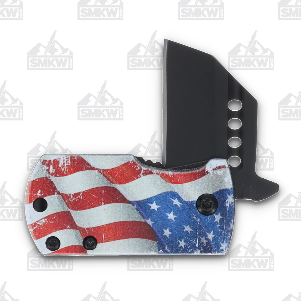 Money Clip Knife Waving US Flags 300590US View 2