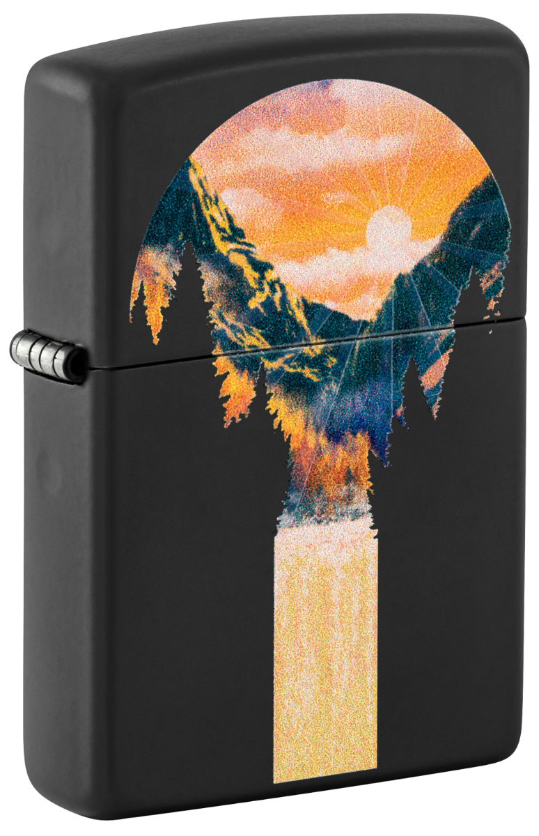 Zippo Lighter Mountain Waterfall Design ZP48676 View 2