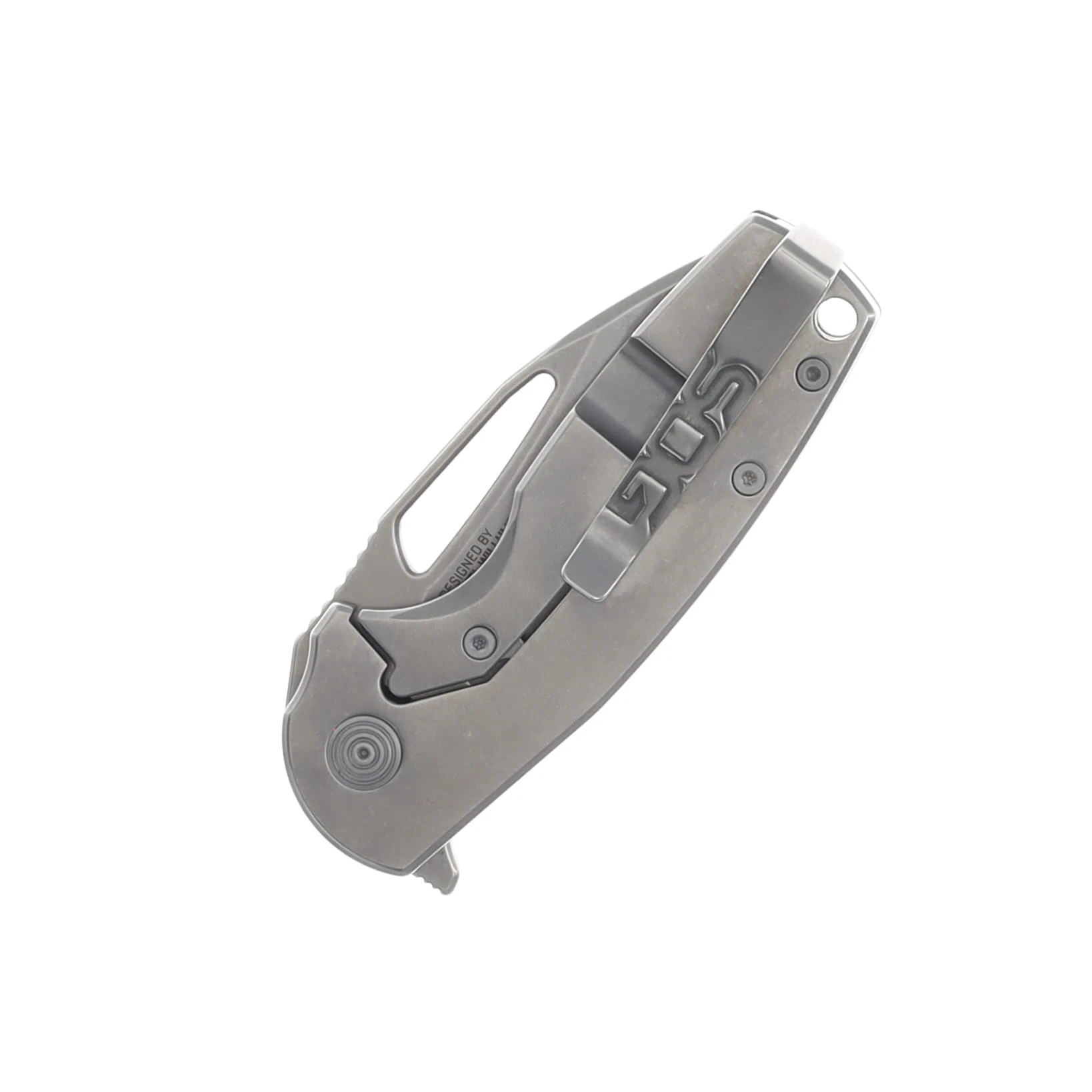 SOG Stout FLK OD Green Folding Knife 2.62in Stonewash Clip Point Blade SOG-14-03-01-57 View 4