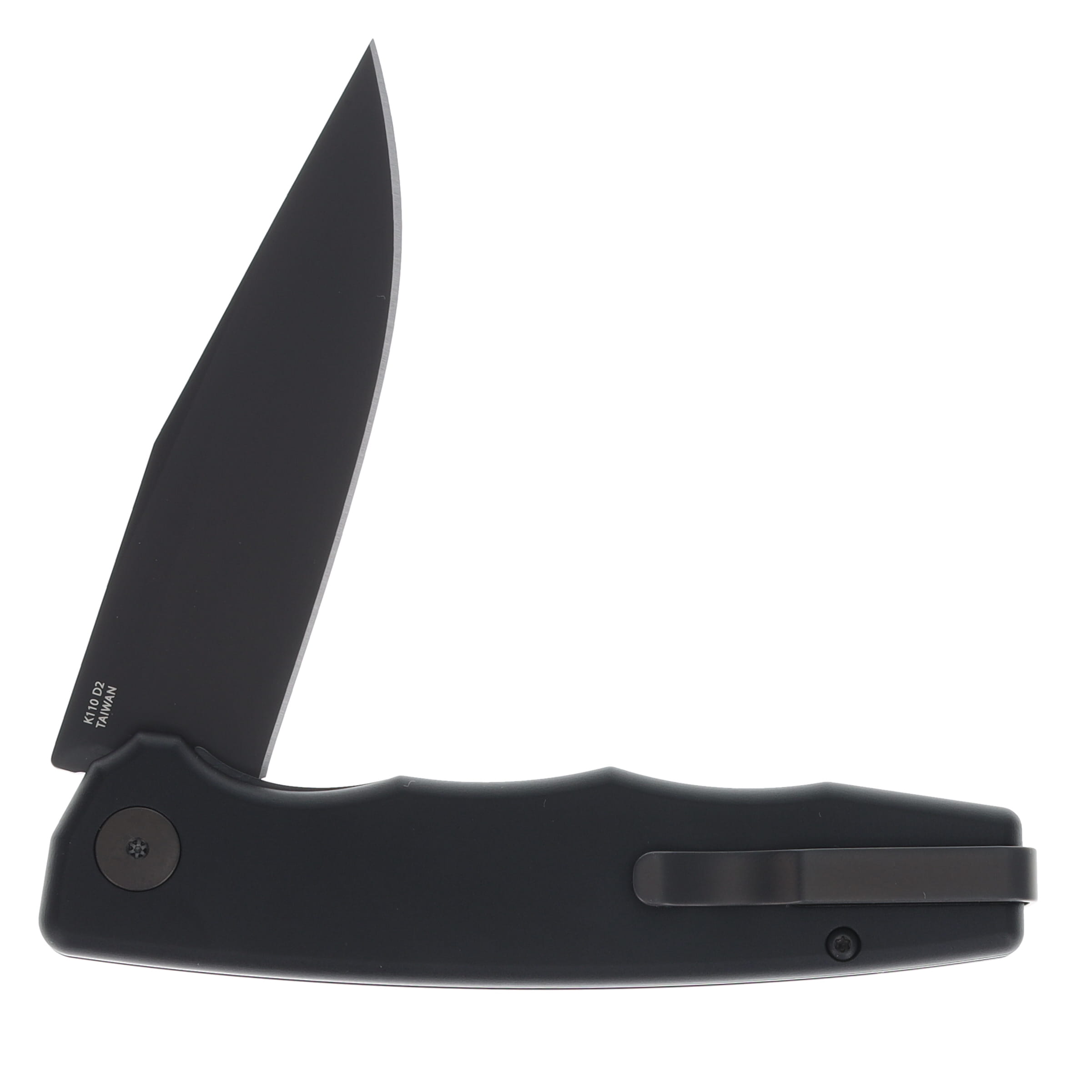 Ocaso Knives Strategy Aluminum 3.5 Inch Plain Black PVD Drop Point 29BAB View 4