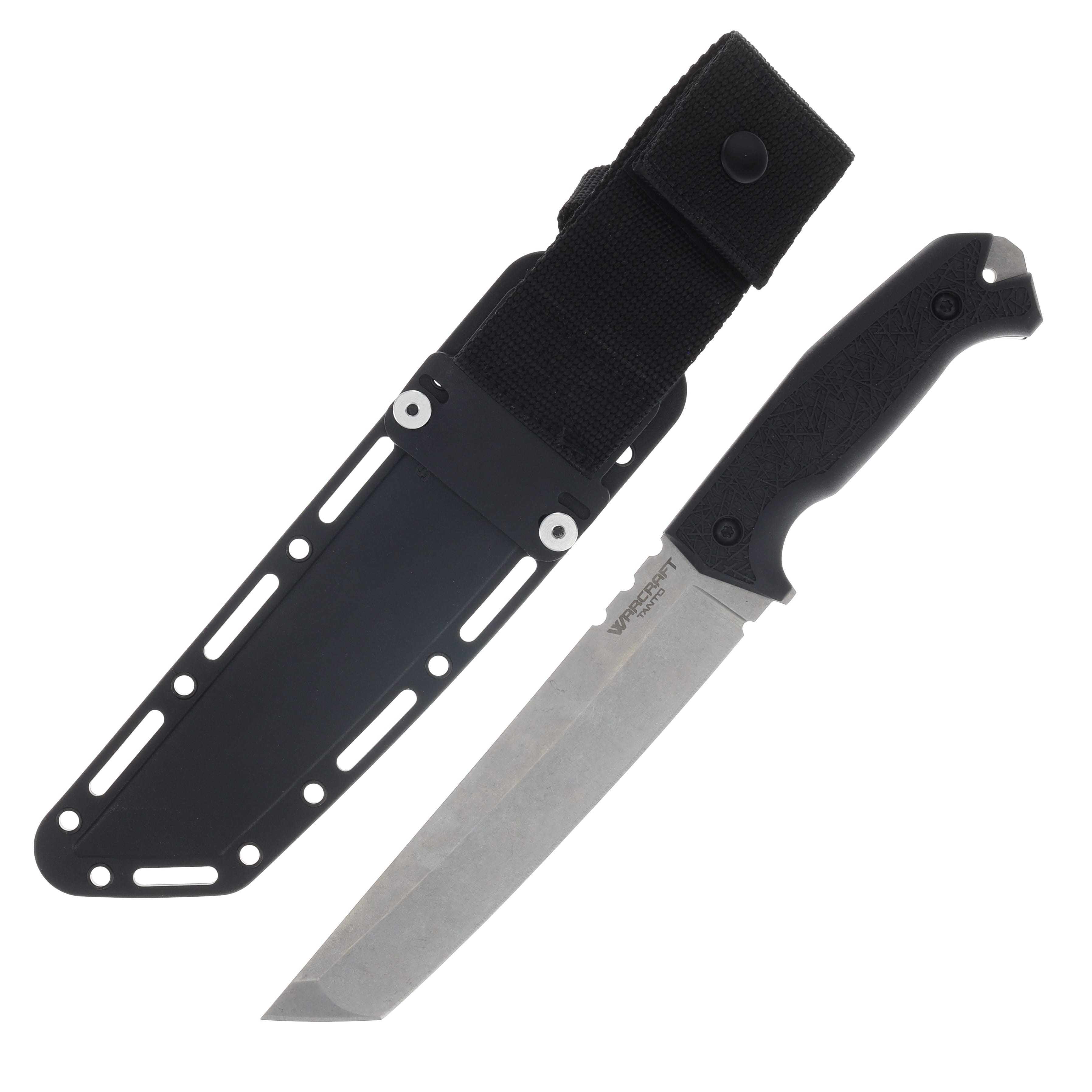 Cold Steel Large Warcraft 7.5in Stonewash Tanto Fixed Blade Knife CS-13SSB View 1