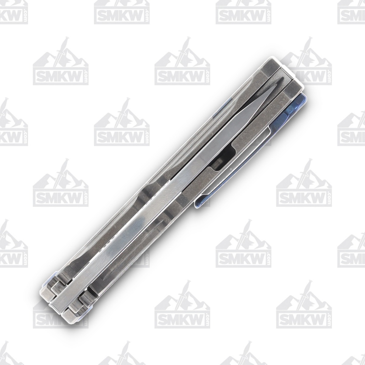 Medford Infraction Folding Knife Tumbled Second Amendment Titanium with Blue Hardware MK0314TQ-01TM-T2C2-BN View 7