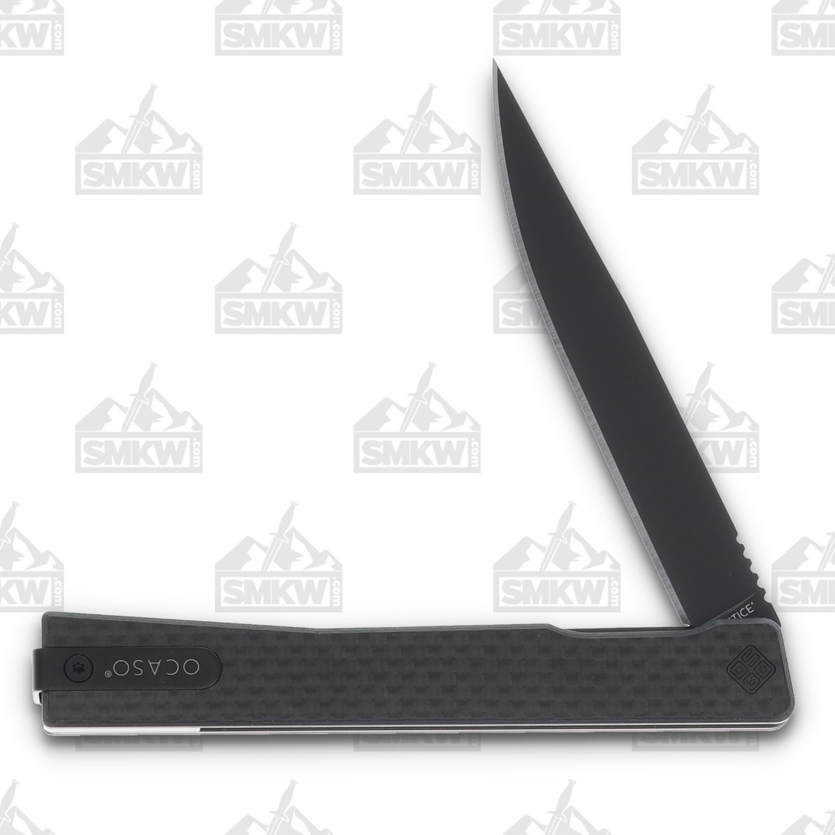 Ocaso Knives Solstice Demko Linerlock Folding Knife (Black, Carbon Fiber) 10CFB View 3