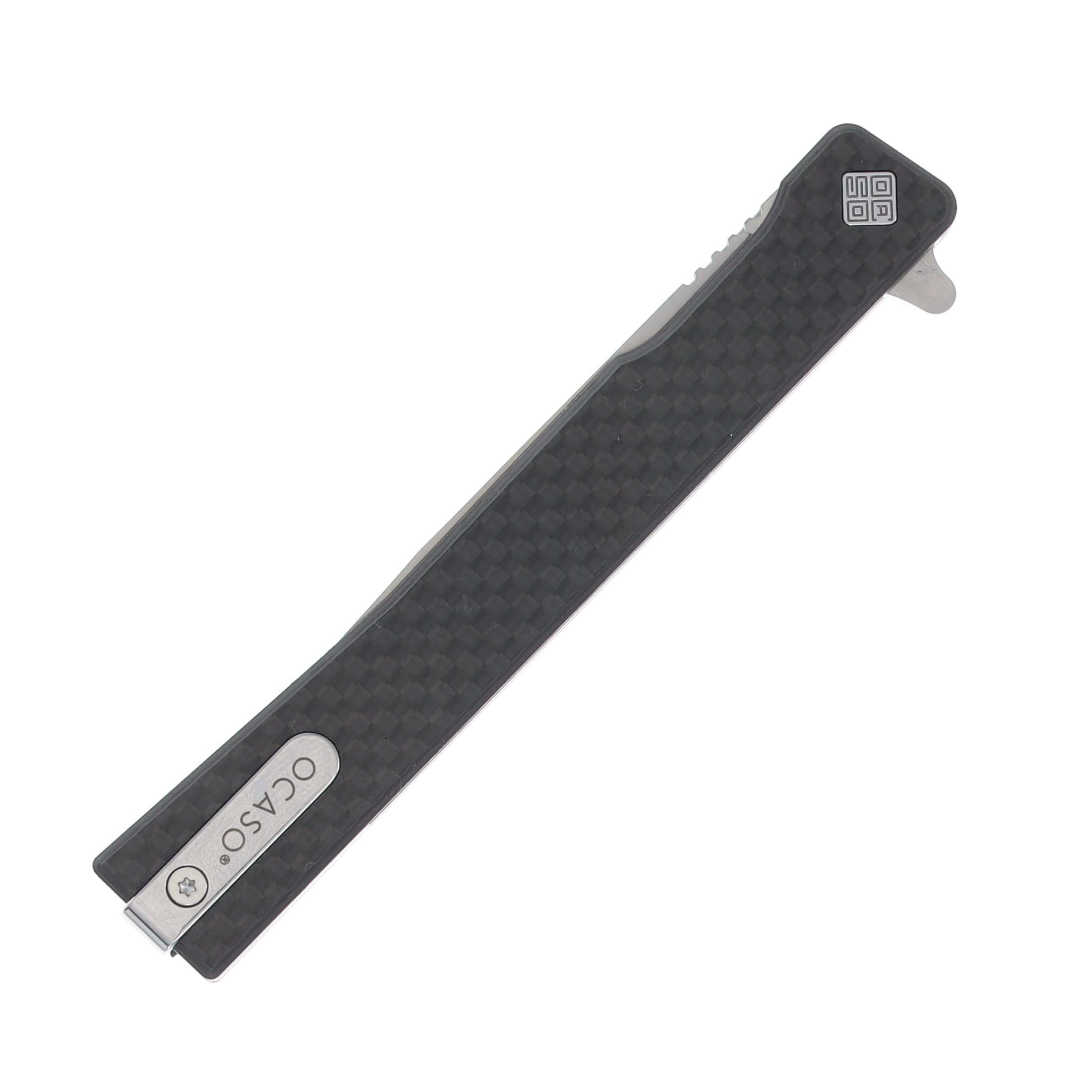 Ocaso Knives Solstice Demko Linerlock Folding Knife (Satin, Carbon Fiber) 10CFS View 5