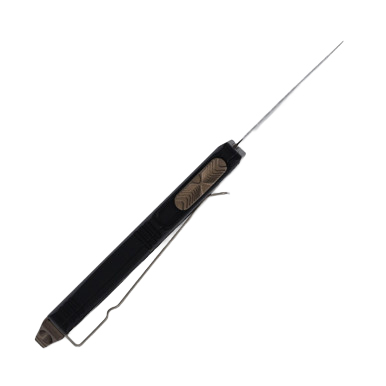 Microtech Exocet OTF Automatic Knife Serrated Bronze D/E Black View 5