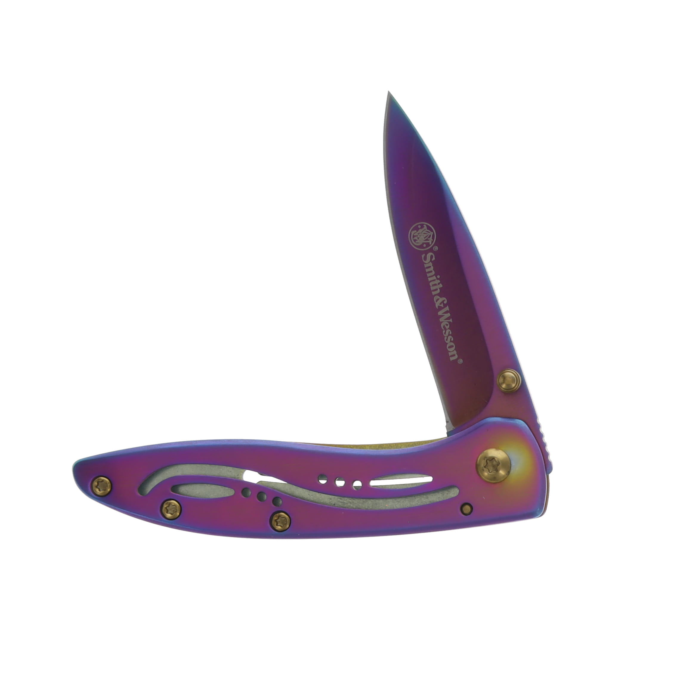 Smith & Wesson Rainbow Folding Knife 2.3in Plain Drop Point SWCKLPRCP View 3