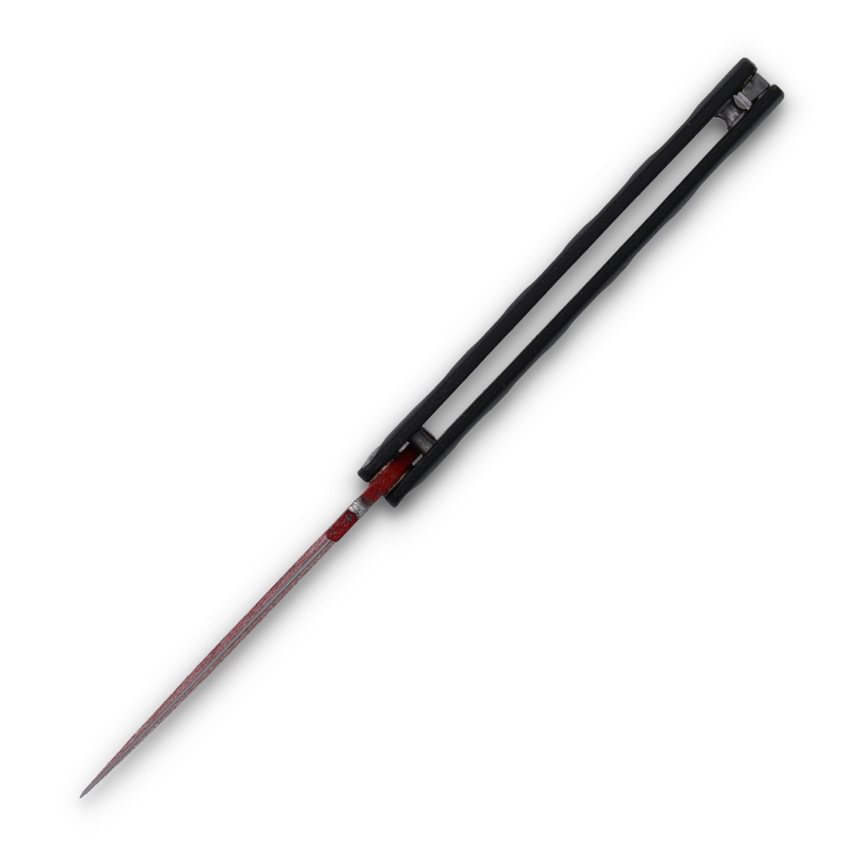 Bear & Son Widow Series 3" Black & Red Butterfly Knife BRW113B View 4