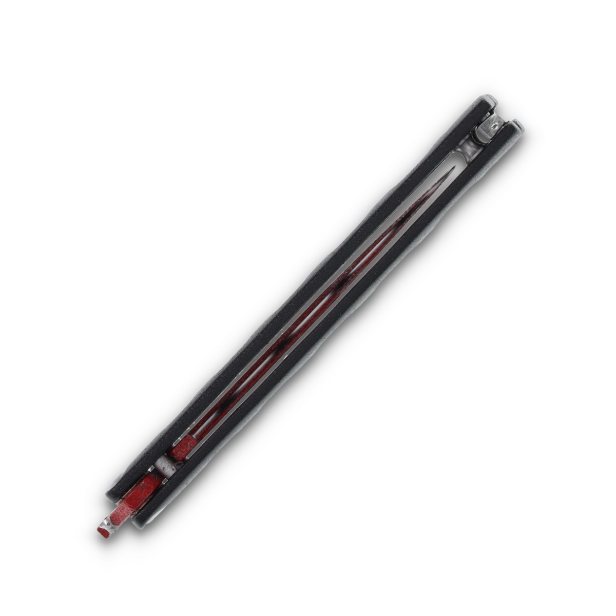 Bear & Son Widow Series 3" Black & Red Butterfly Knife BRW113B View 10