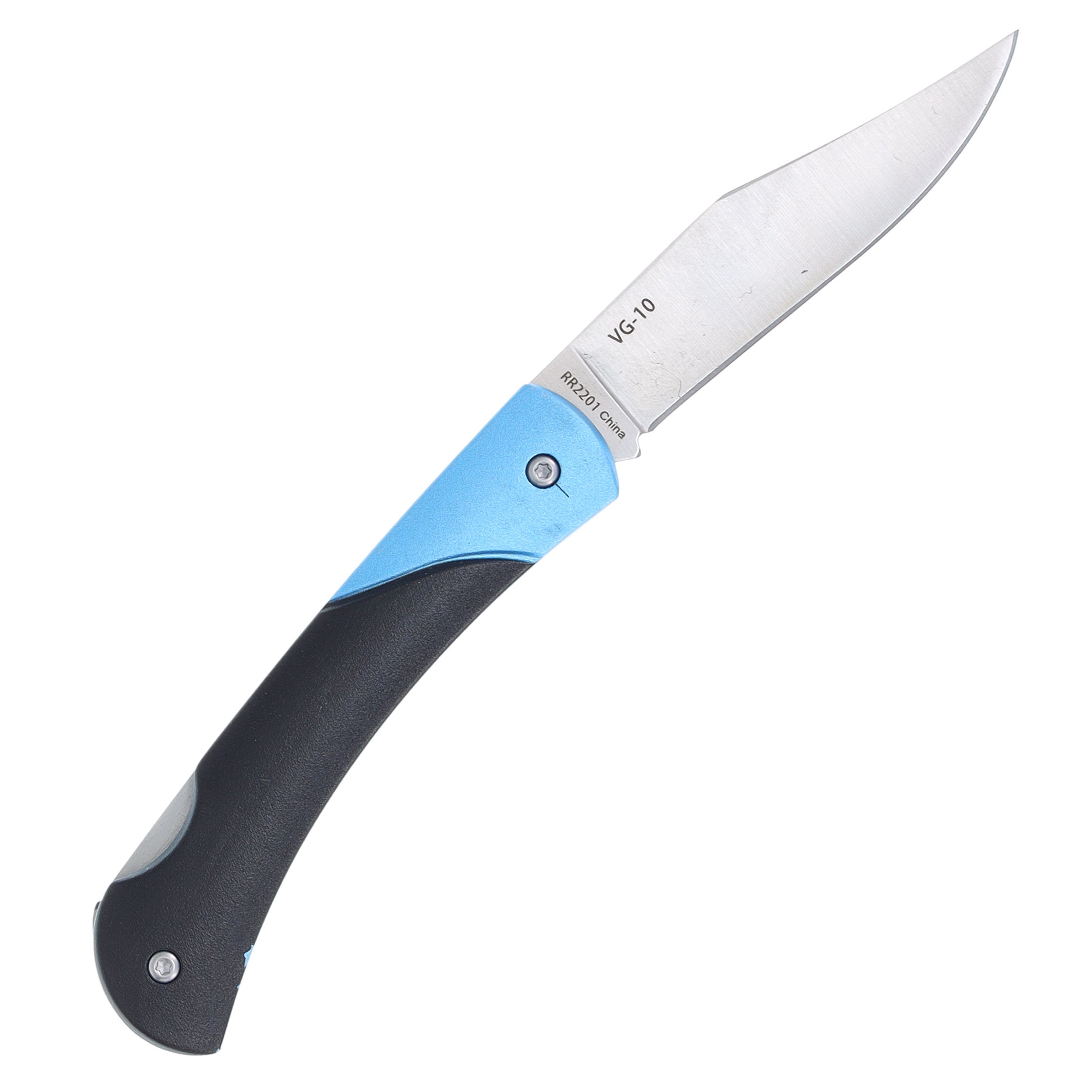 Rough Ryder VG-10 Lockback Folding Knife (Black and Blue) RR2201 View 2